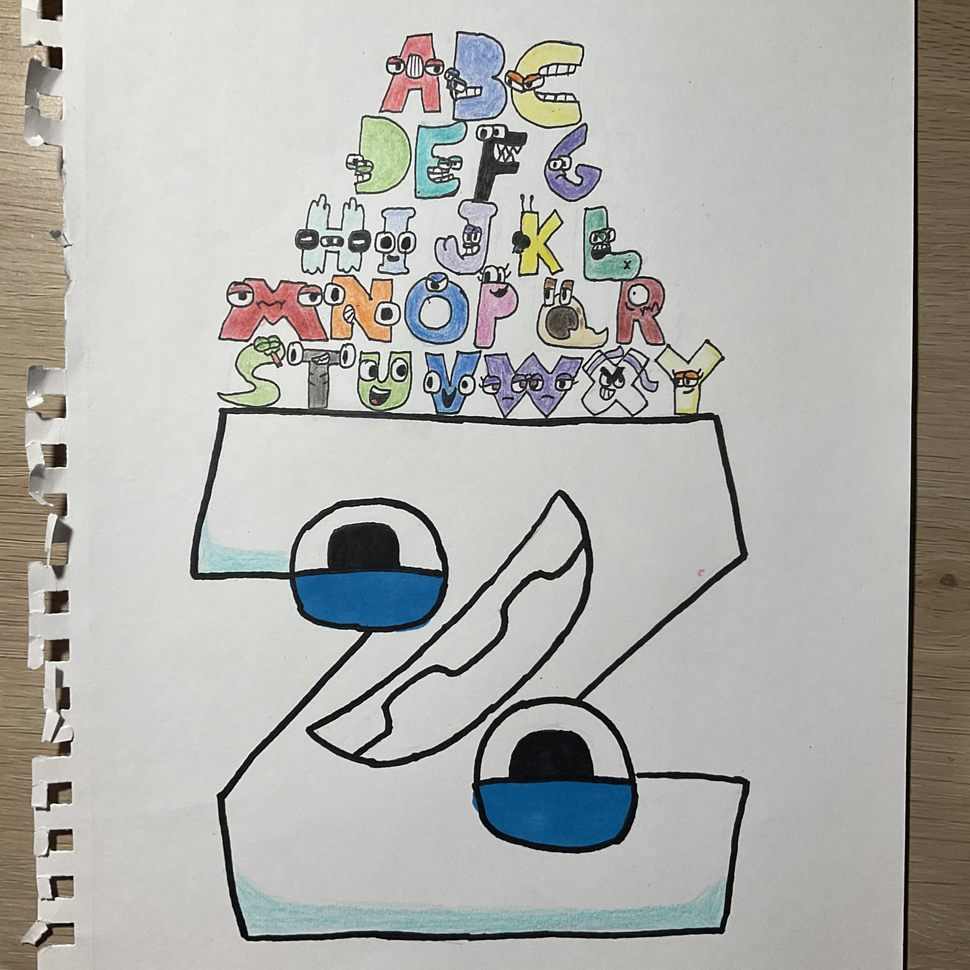 HOW TO DRAW ALPHABET LORE D 