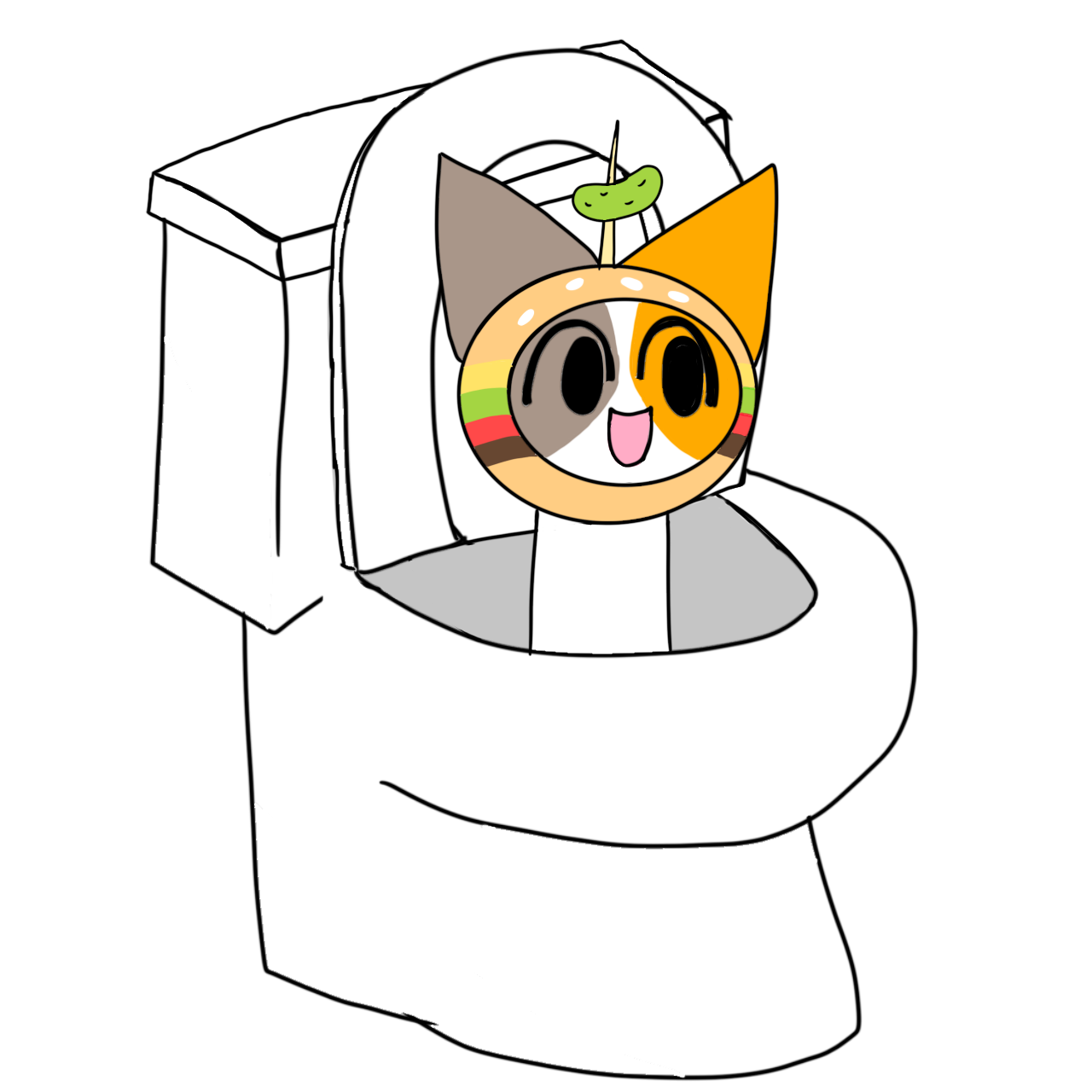 Cheezborger Toilet by Embersune -- Fur Affinity [dot] net