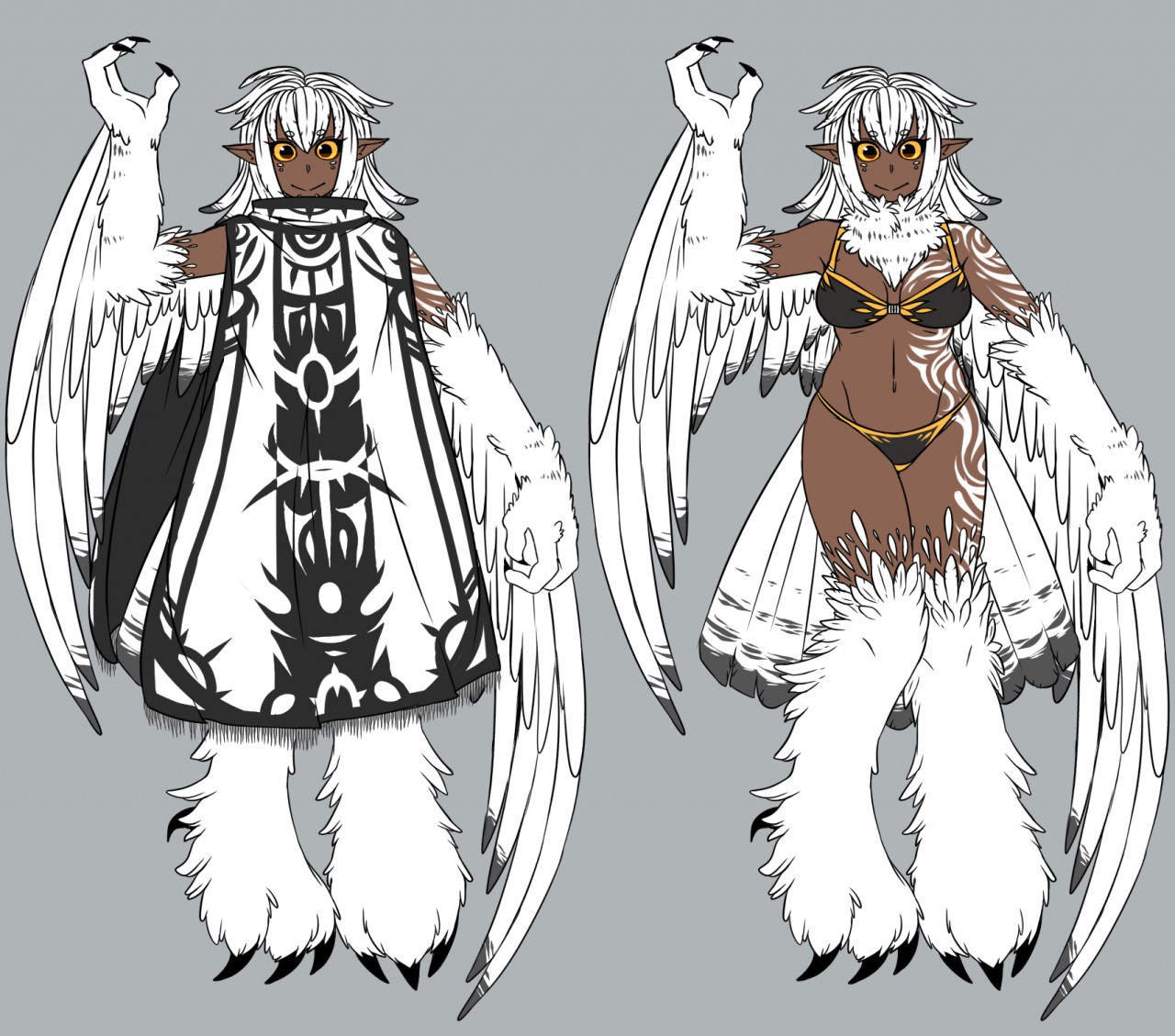 Who: Snowy Owl Harpy [Art by Kite~] by EmberUnbound -- Fur Affinity 