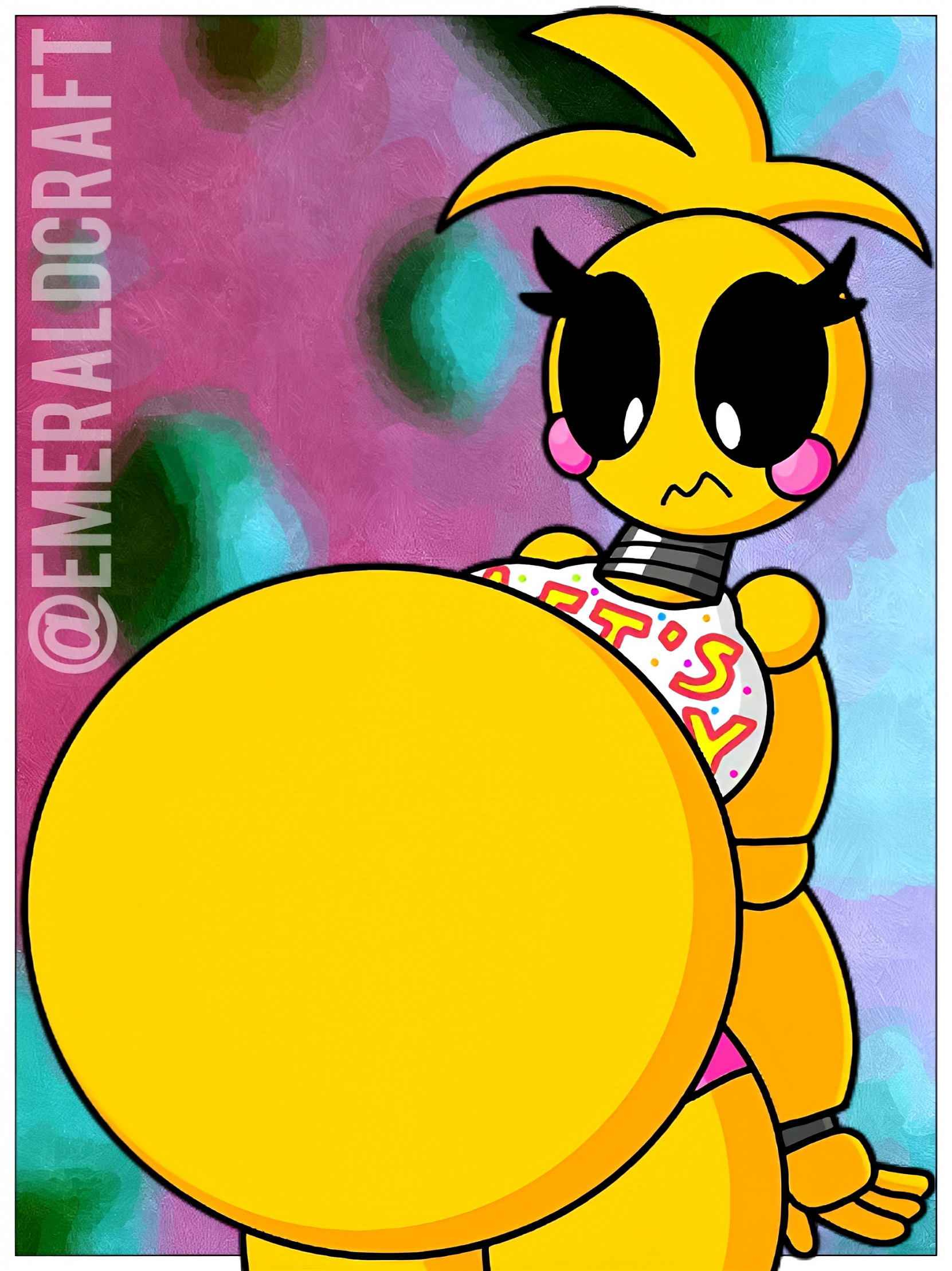 Toy chica belly inflation