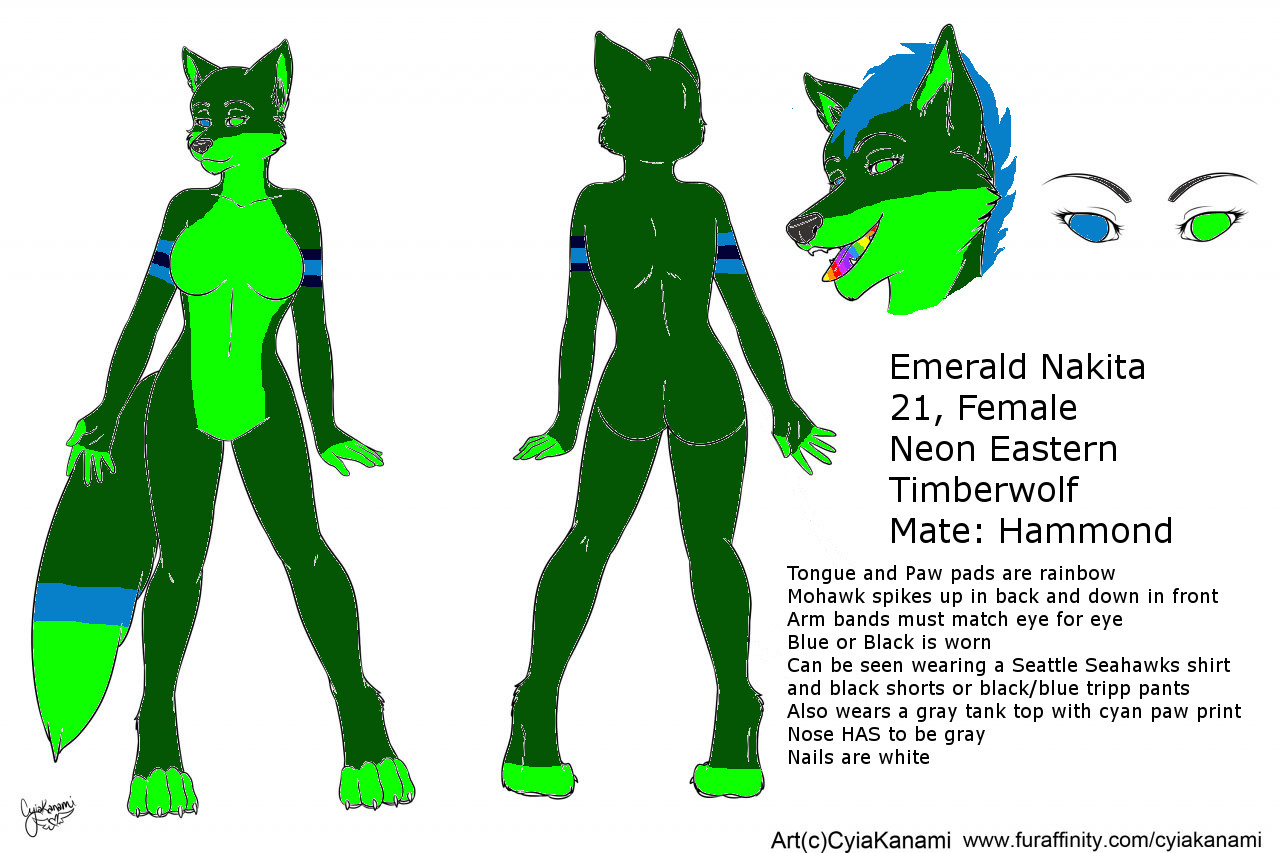 Emerald Ref Updated by emeraldsolstice -- Fur Affinity [dot] net