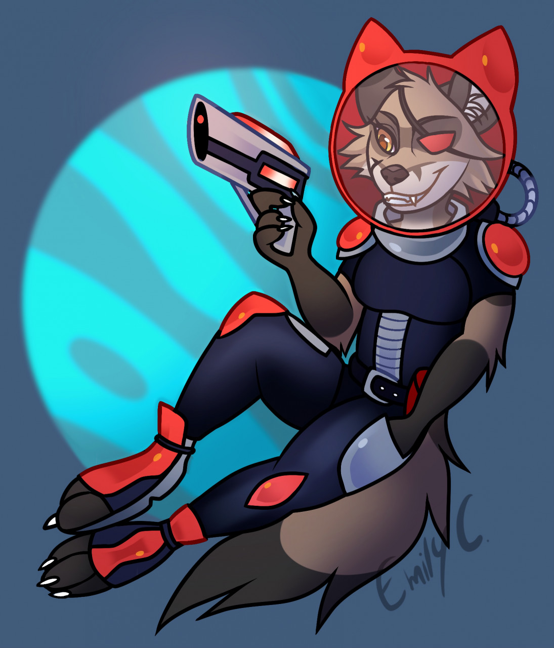 Intergalactic bounty hunter! by EmilyCreative -- Fur Affinity [dot