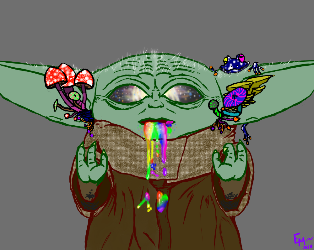 Baby Yoda drawing - Art Therapy - Drawings & Illustration, Fantasy &  Mythology, Space Fiction, Aliens - ArtPal