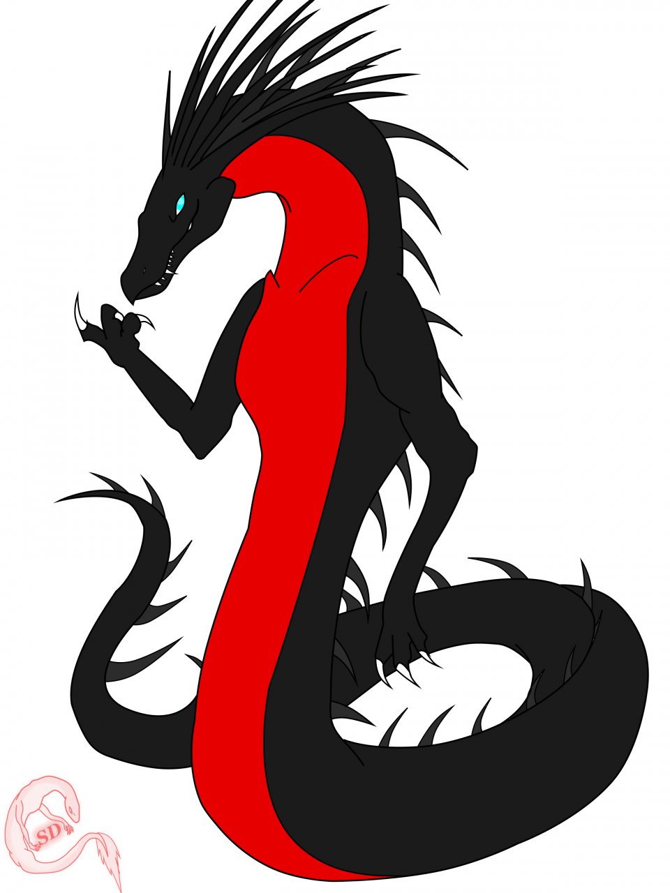 Red Belly Black Snake - Naga EndlessHunter -- Fur Affinity [dot] net