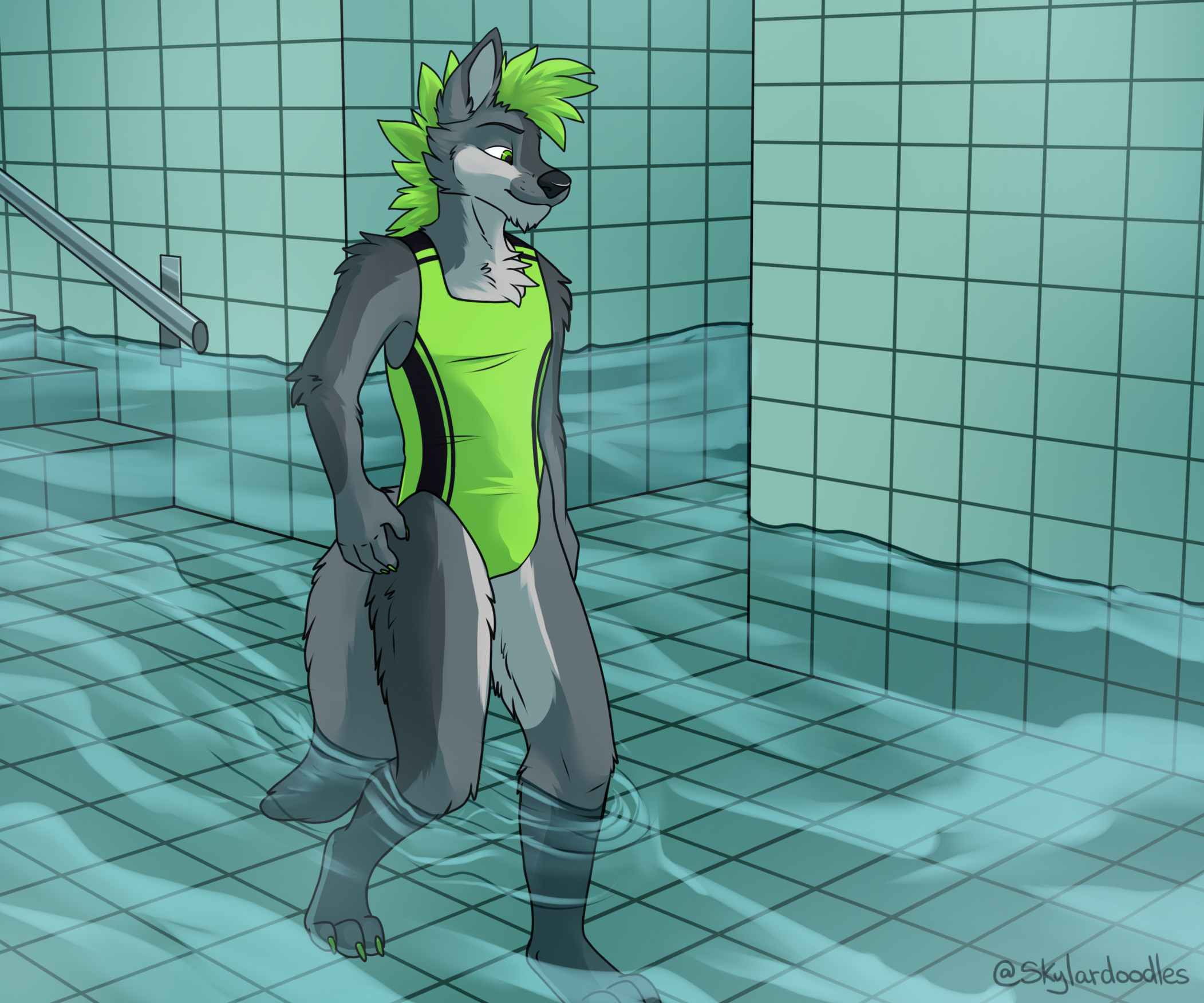 Wenzel In the Pool Rooms By Skylar by Eric-Martin -- Fur Affinity [dot] net