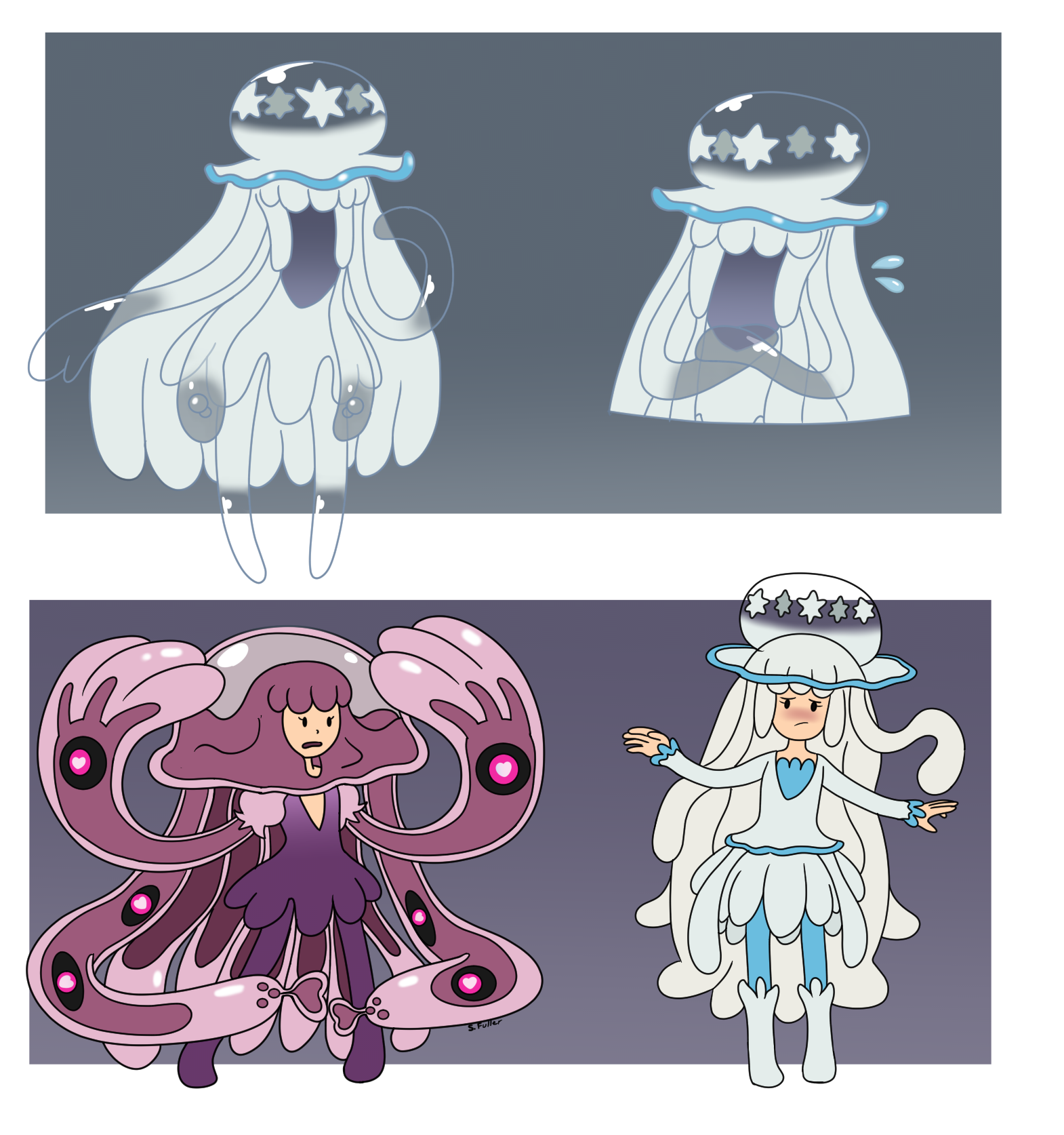 drew nihilego or jellyfish [pokemon] (@pokexe_art) : r/MoeMorphism