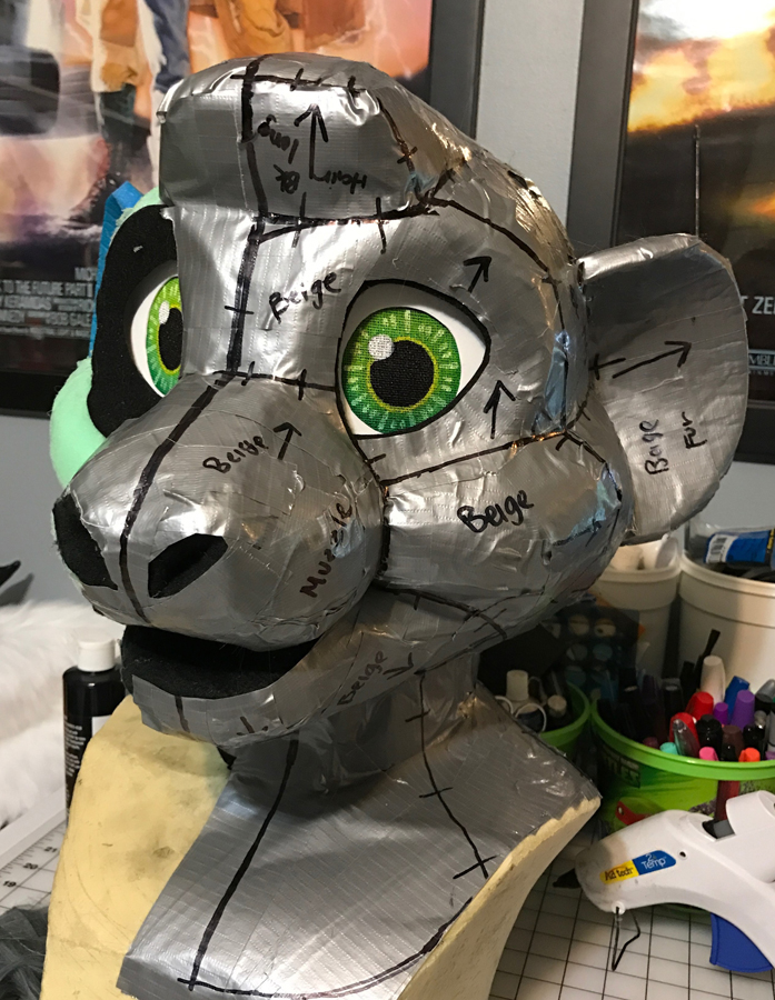 Foam Fursuit Head WIP - [Atlas] — Weasyl