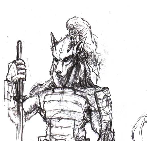 werewolf warrior drawings