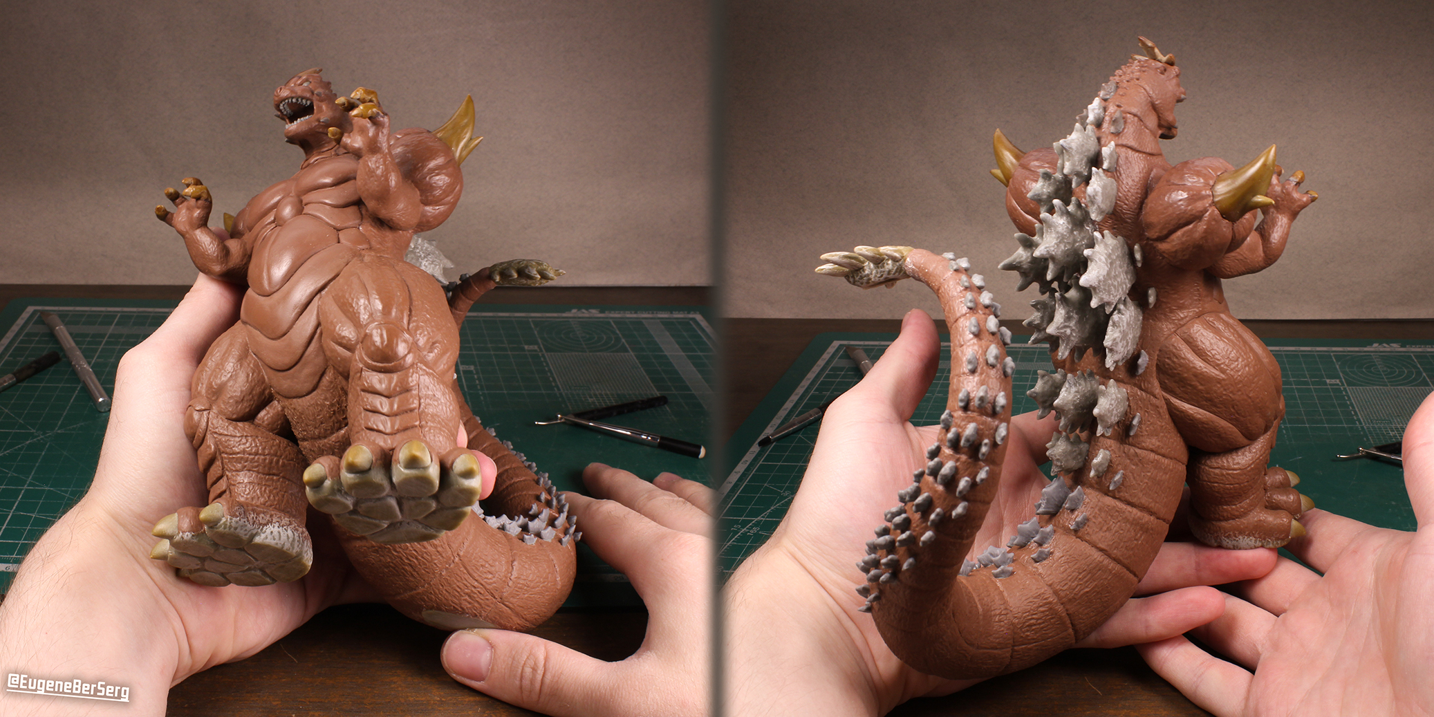 Godzilla 2024 clay sculpture