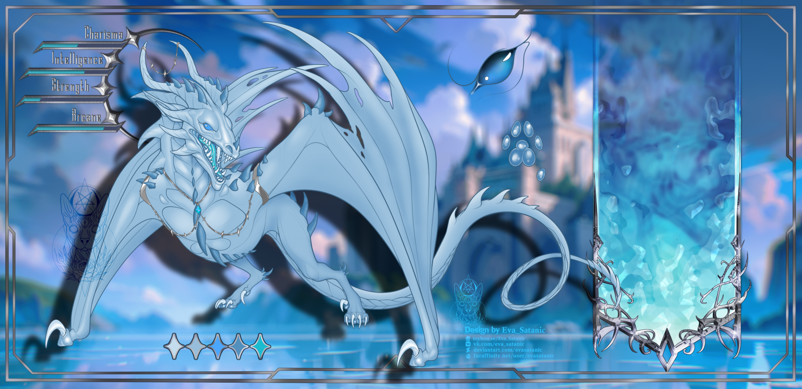 [SOLD] Adoptable Auction Dragons Ice Death