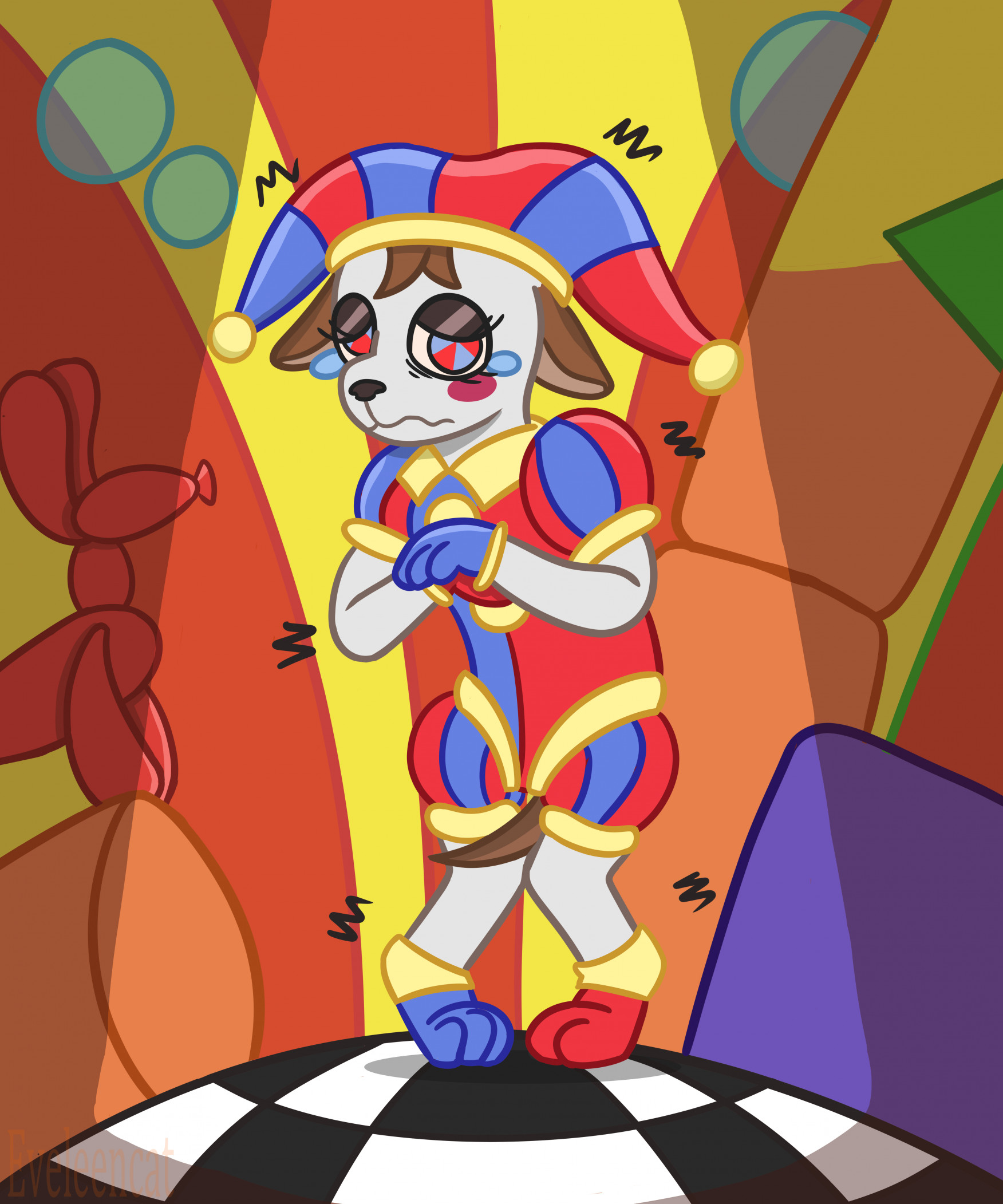 Pomni the chihuahua! 🤡🐶 by Eveleencat -- Fur Affinity [dot] net