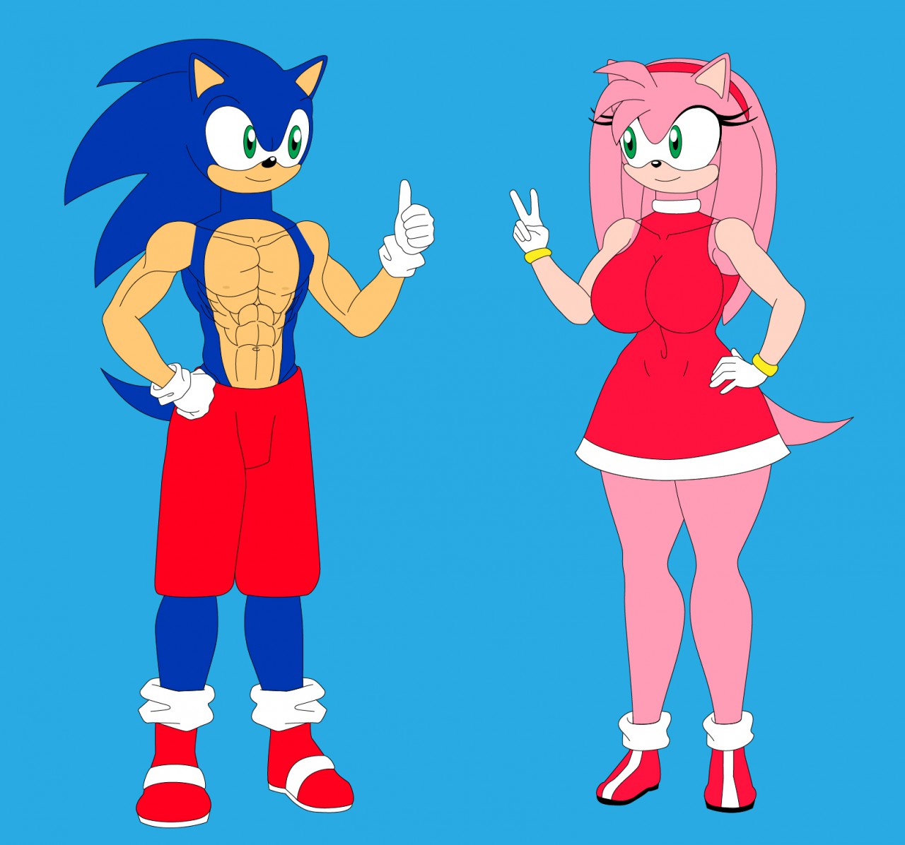 Sonic and Amy grown up by evilkinglich -- Fur Affinity [dot] net