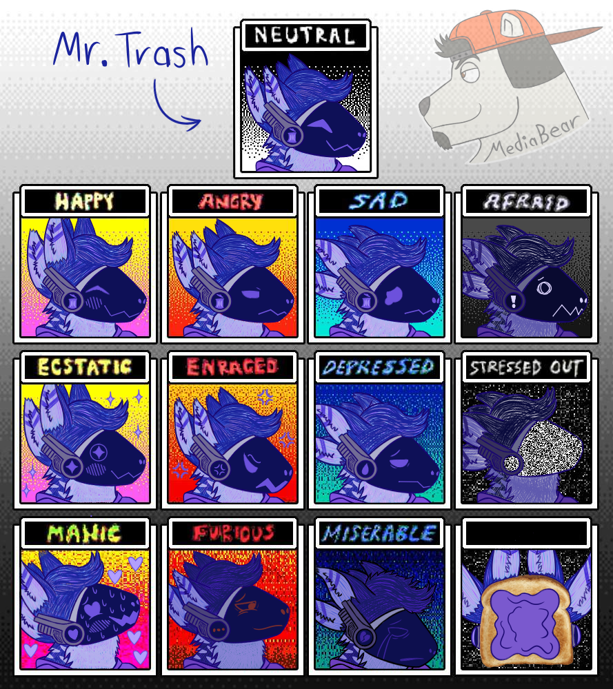 Mr.Trash Omori Emotion Chart Still image by Evolutionary -- Fur Affinity  [dot] net
