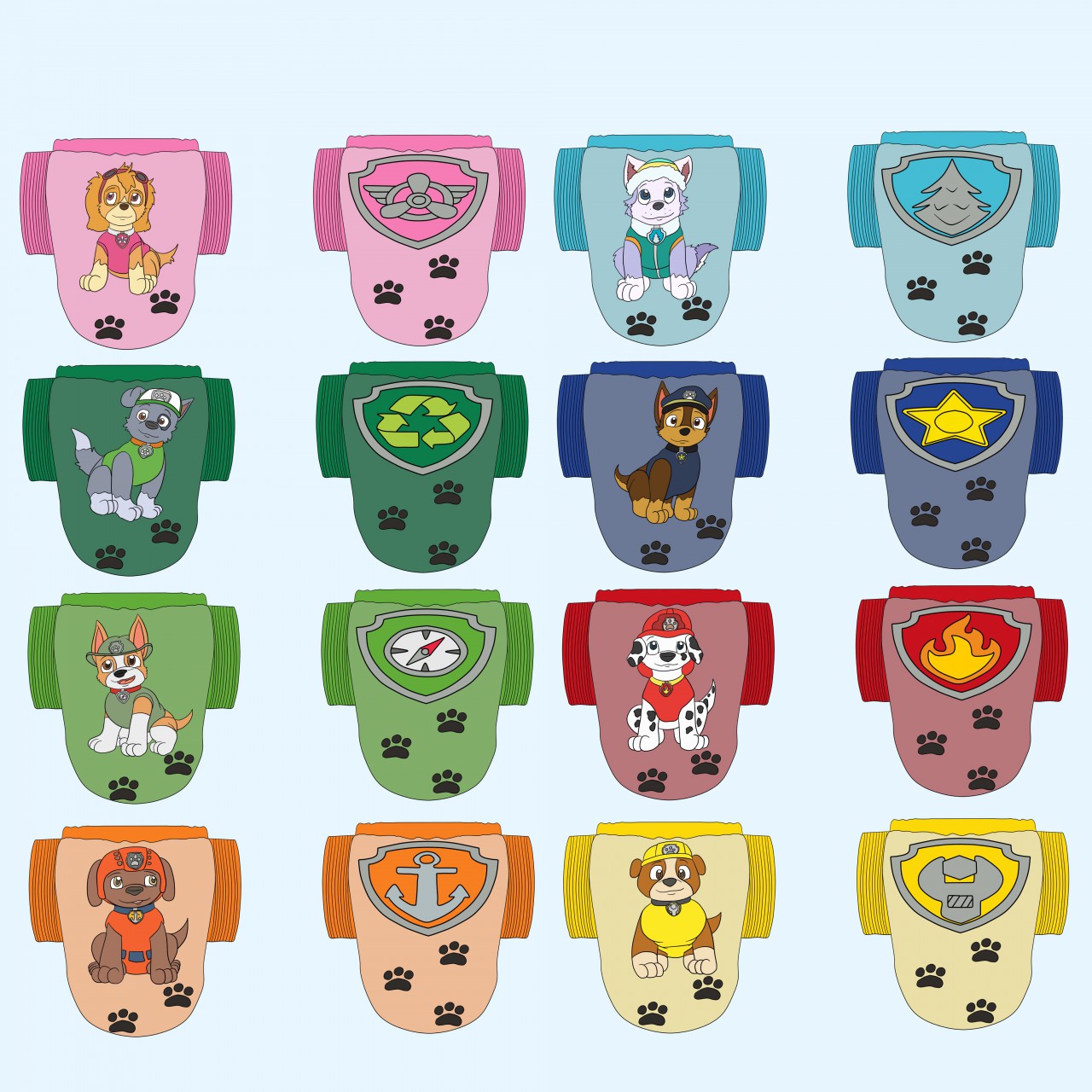 Paw Patrol pull-ups:Girls front by Experiment626 -- Fur Affinity [dot] net