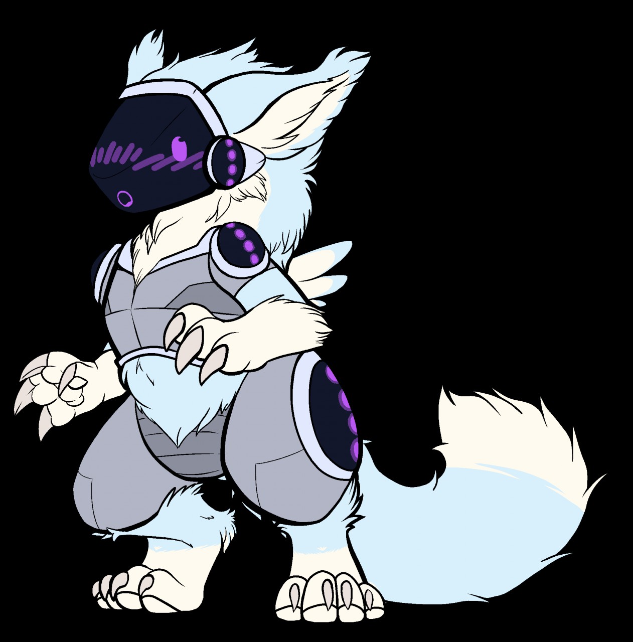 Flowfell on X: Pet your nearest protogen Shaded fullbody