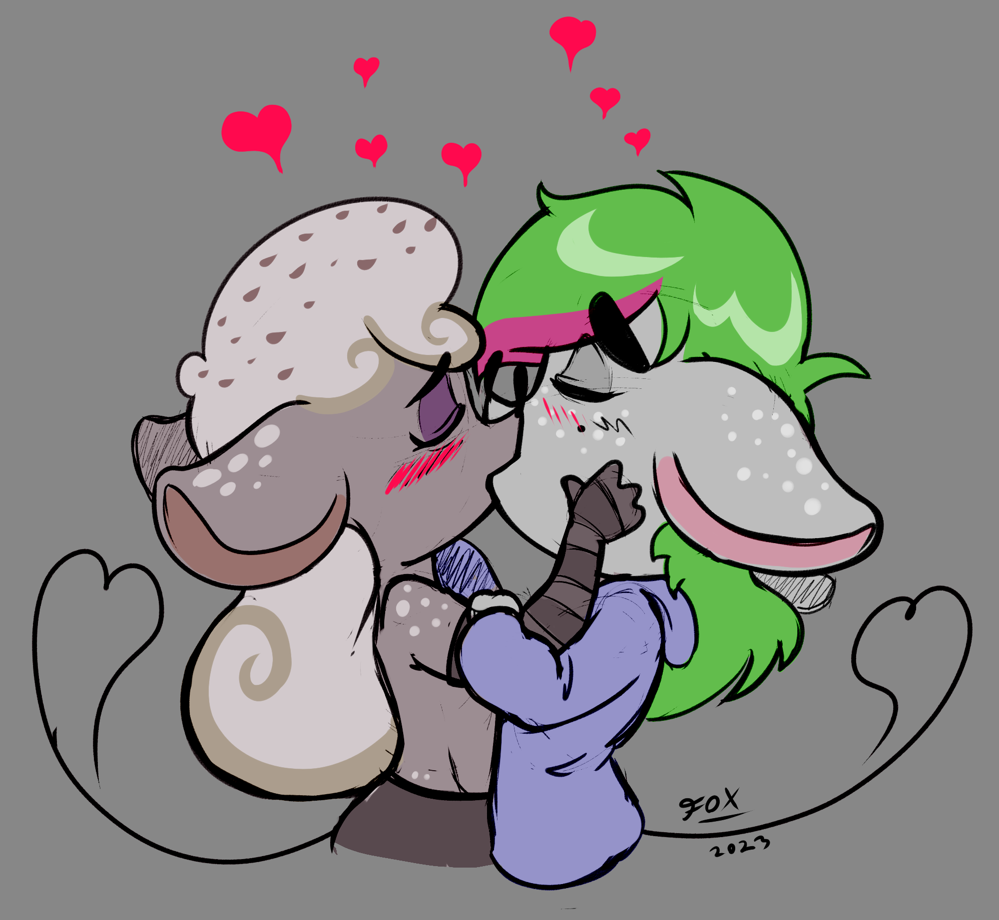 Two gay mice kissing by f0x-b0y -- Fur Affinity [dot] net