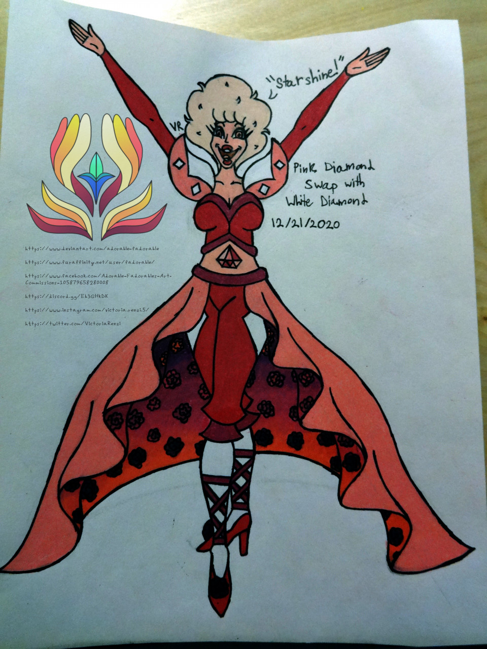 Pink Diamond swap with White Diamond AU by Fadorable -- Fur Affinity [dot]  net