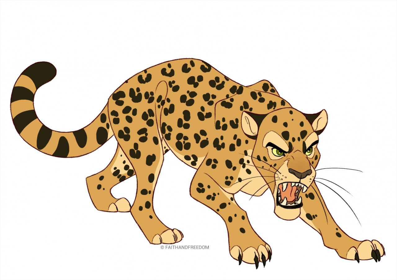jaguar running clipart