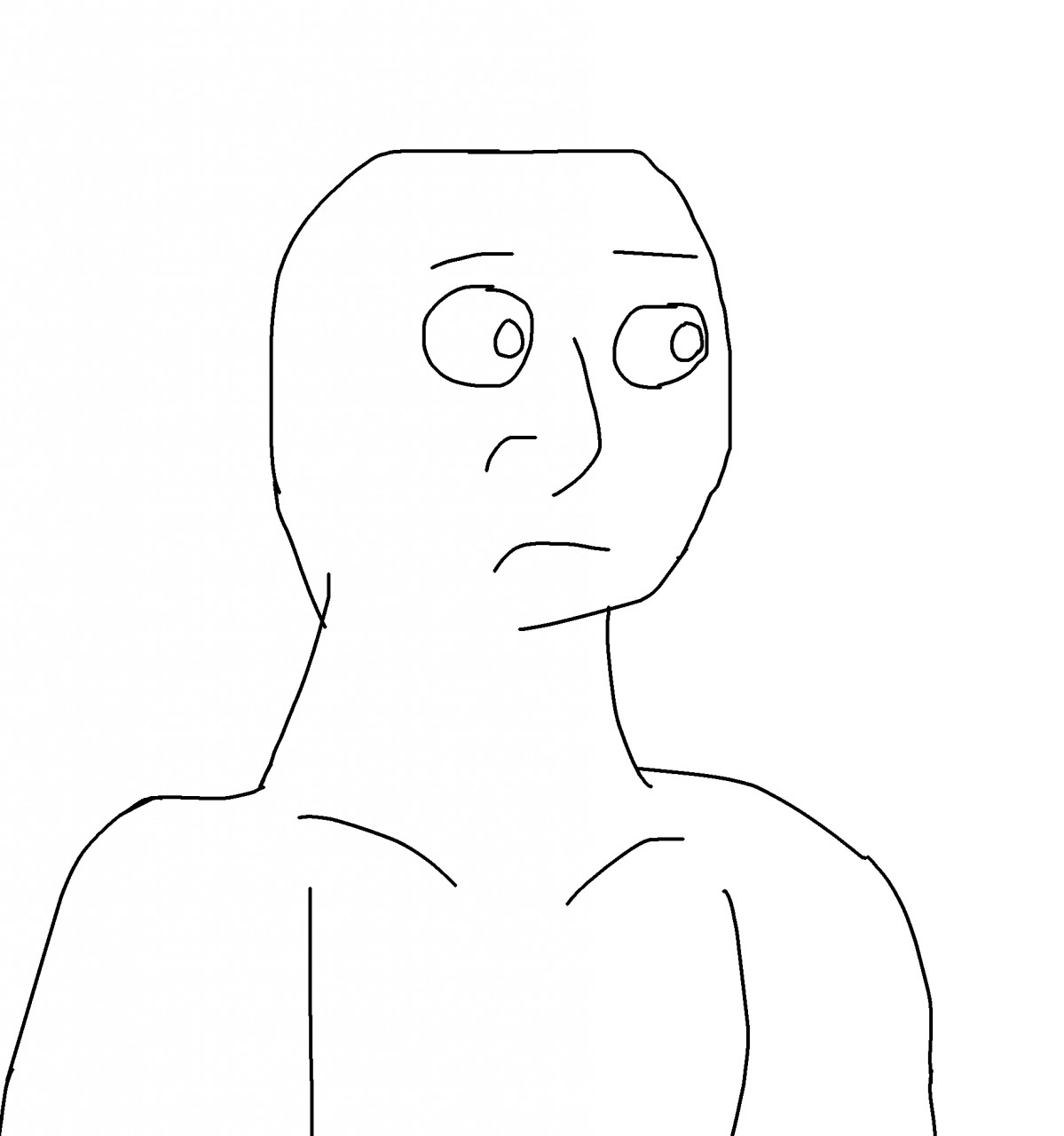 Digital artwork of wojak