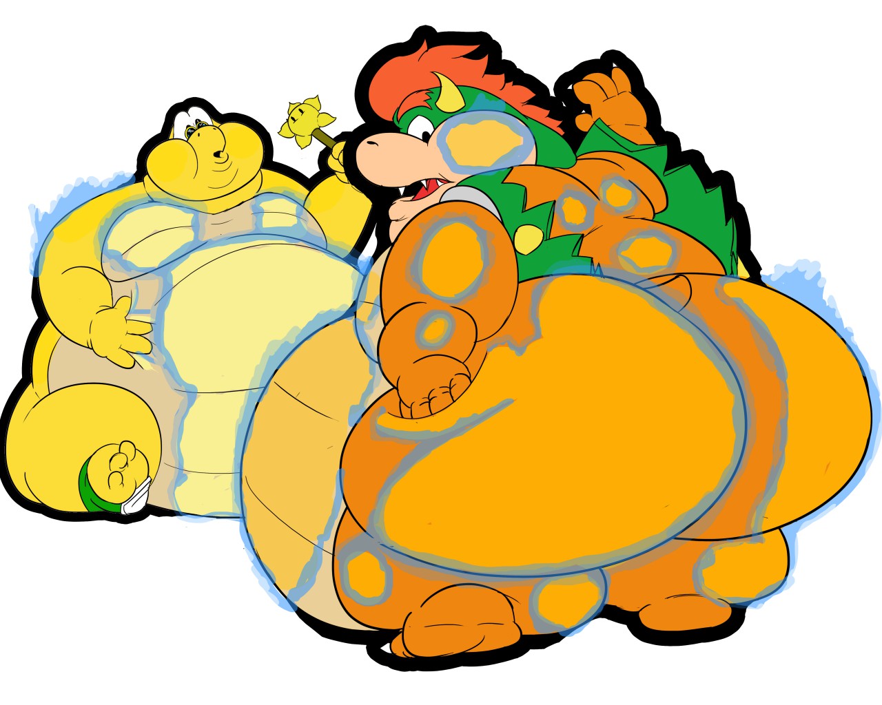 Bowser & Bowser Jr. - Patreon Voted Pic by Starrffax -- Fur Affinity [dot]  net