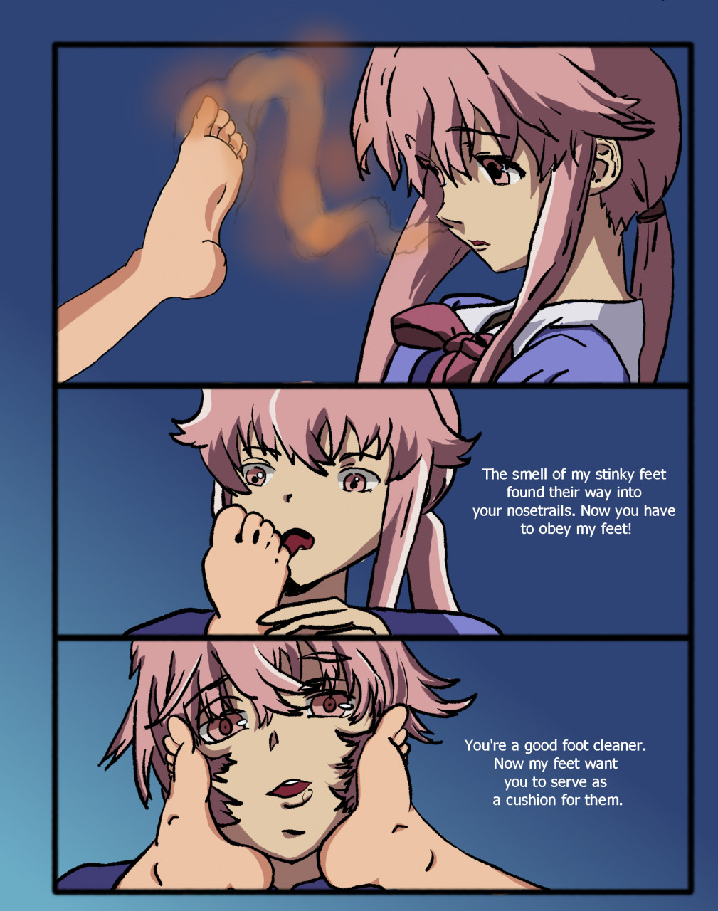 Anime feet licking