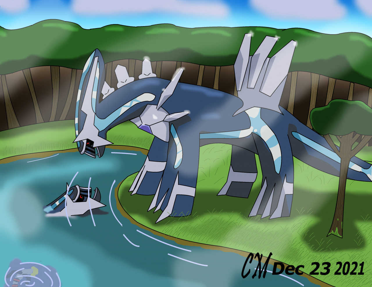 Dialga and Palkia Vs Giratina by Michael95 -- Fur Affinity [dot] net