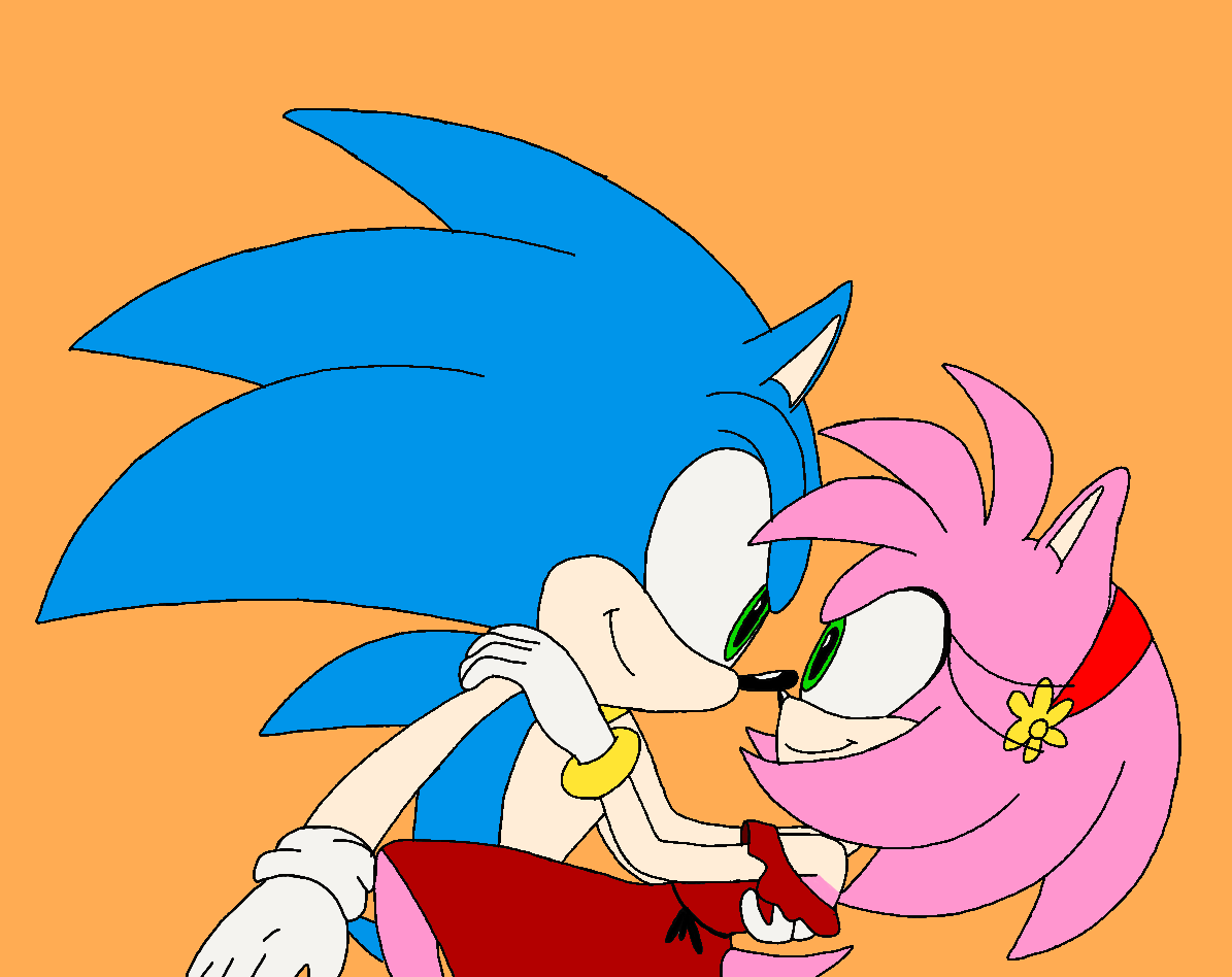 Sonic and Amy's Kiss After the Party by FaunaFox1 -- Fur Affinity