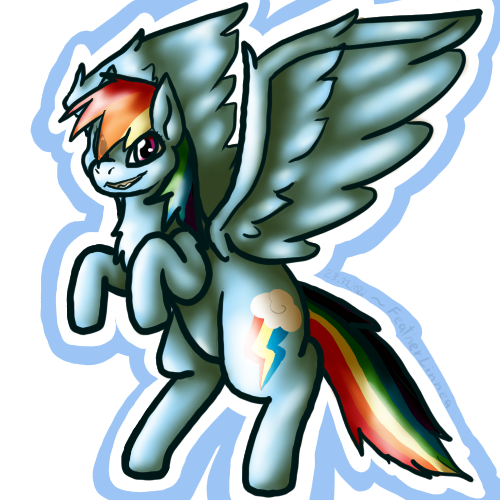 My Little Pony Rainbow Dash Iron On Transfer #2 – Divine Bovinity Design