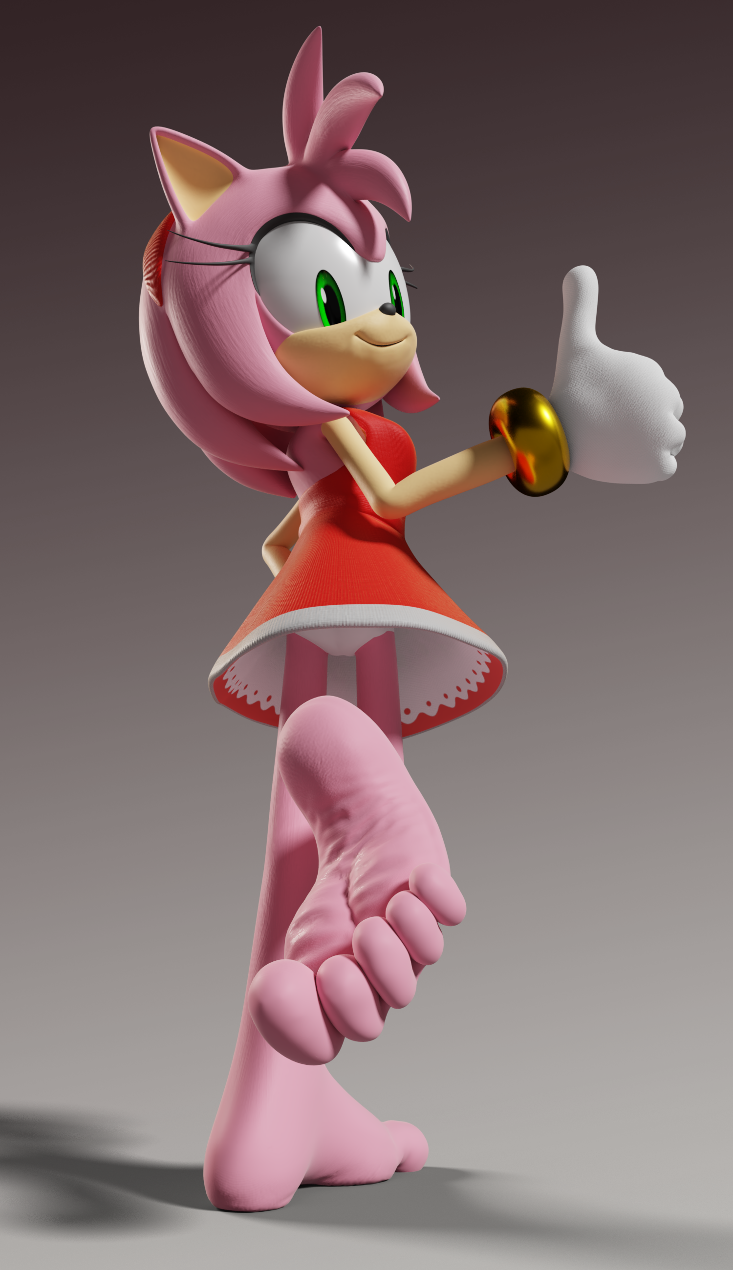 Amy rose barefoot