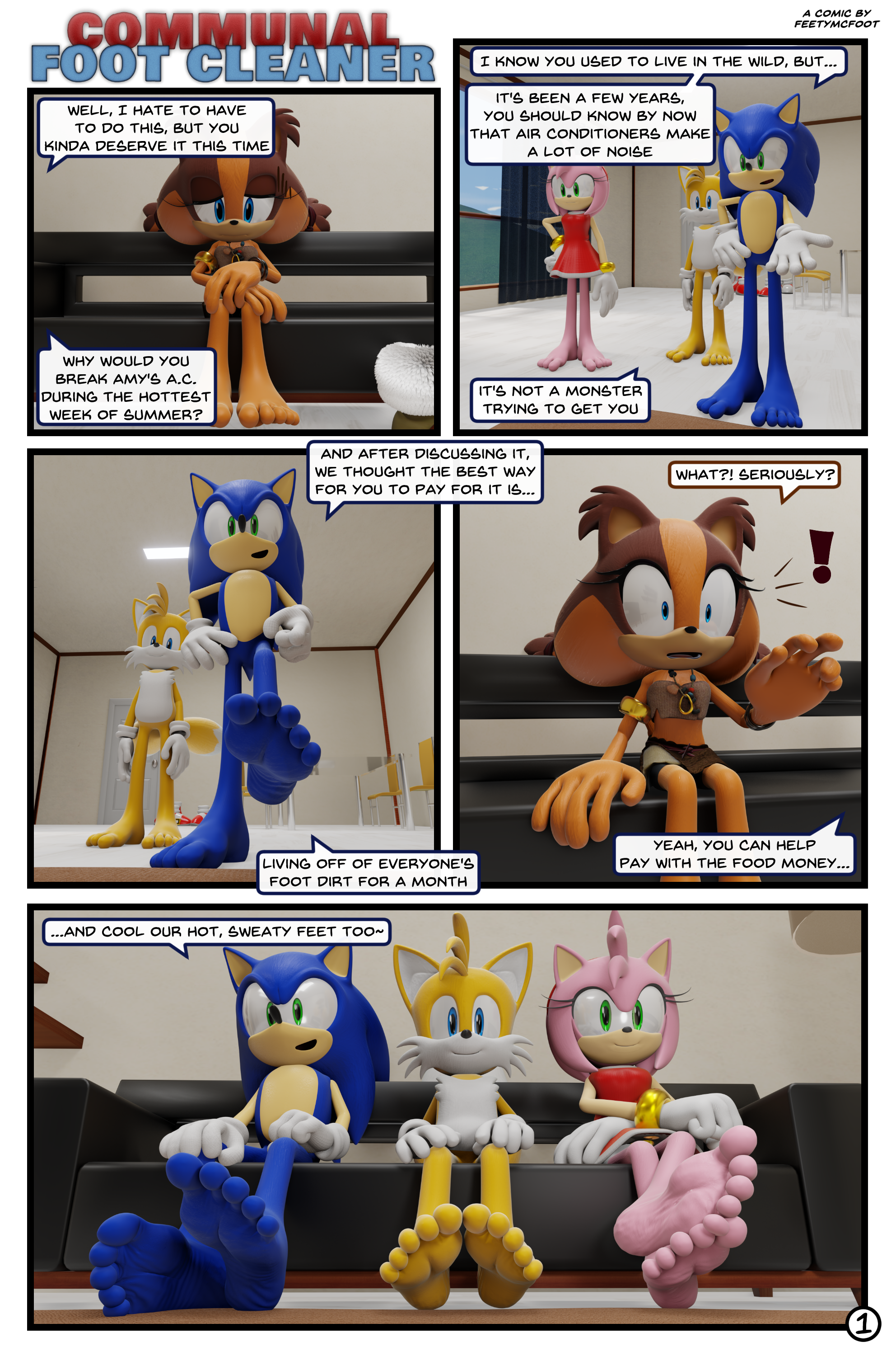 Communal Foot Cleaner - Page 1 by FeetyMcFoot -- Fur Affinity [dot] net