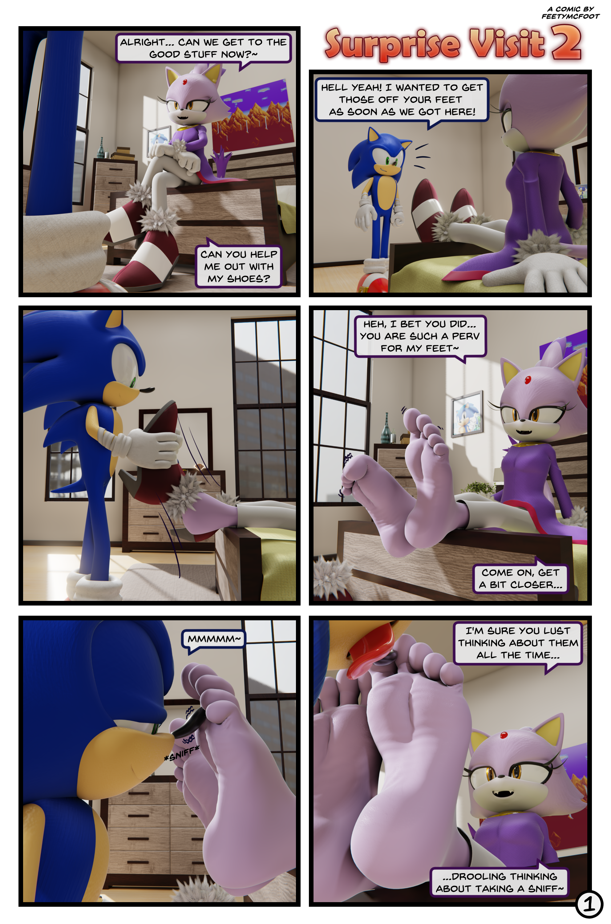 Surprise Visit 2 - Page 1 by FeetyMcFoot -- Fur Affinity [dot] net