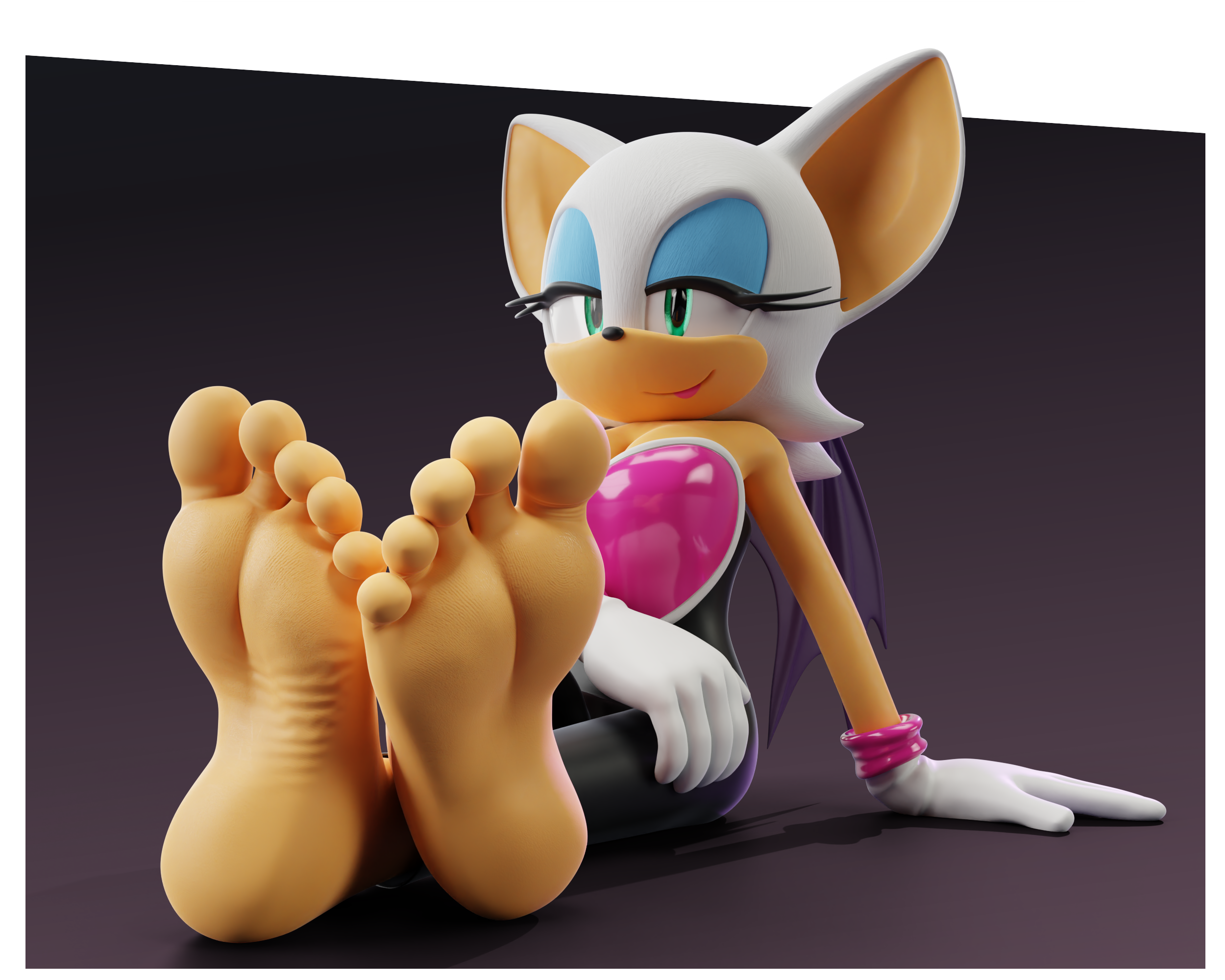 Rouge the bat feet