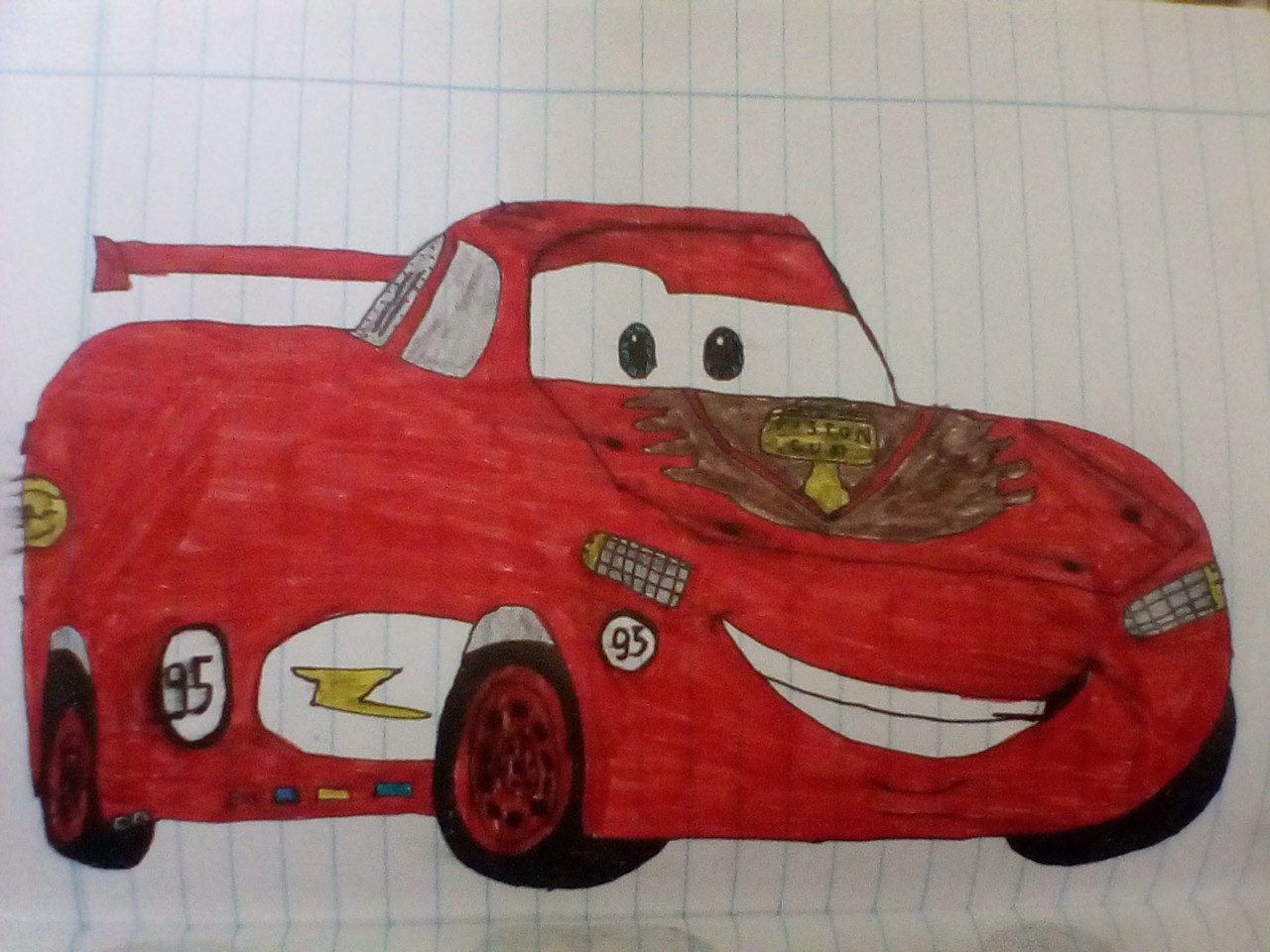 How to Draw Lightning McQueen From Cars - YouTube
