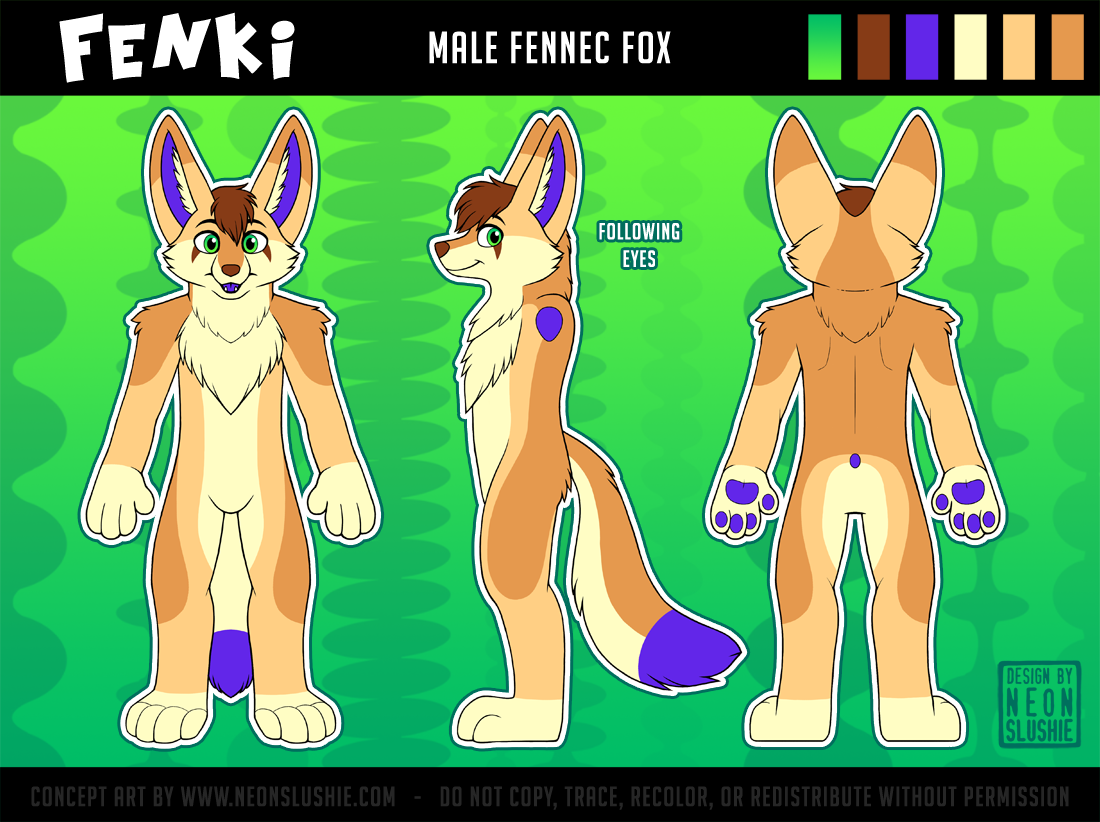 Furry Digital Download Ferral Fennic Fox Reference Furry 