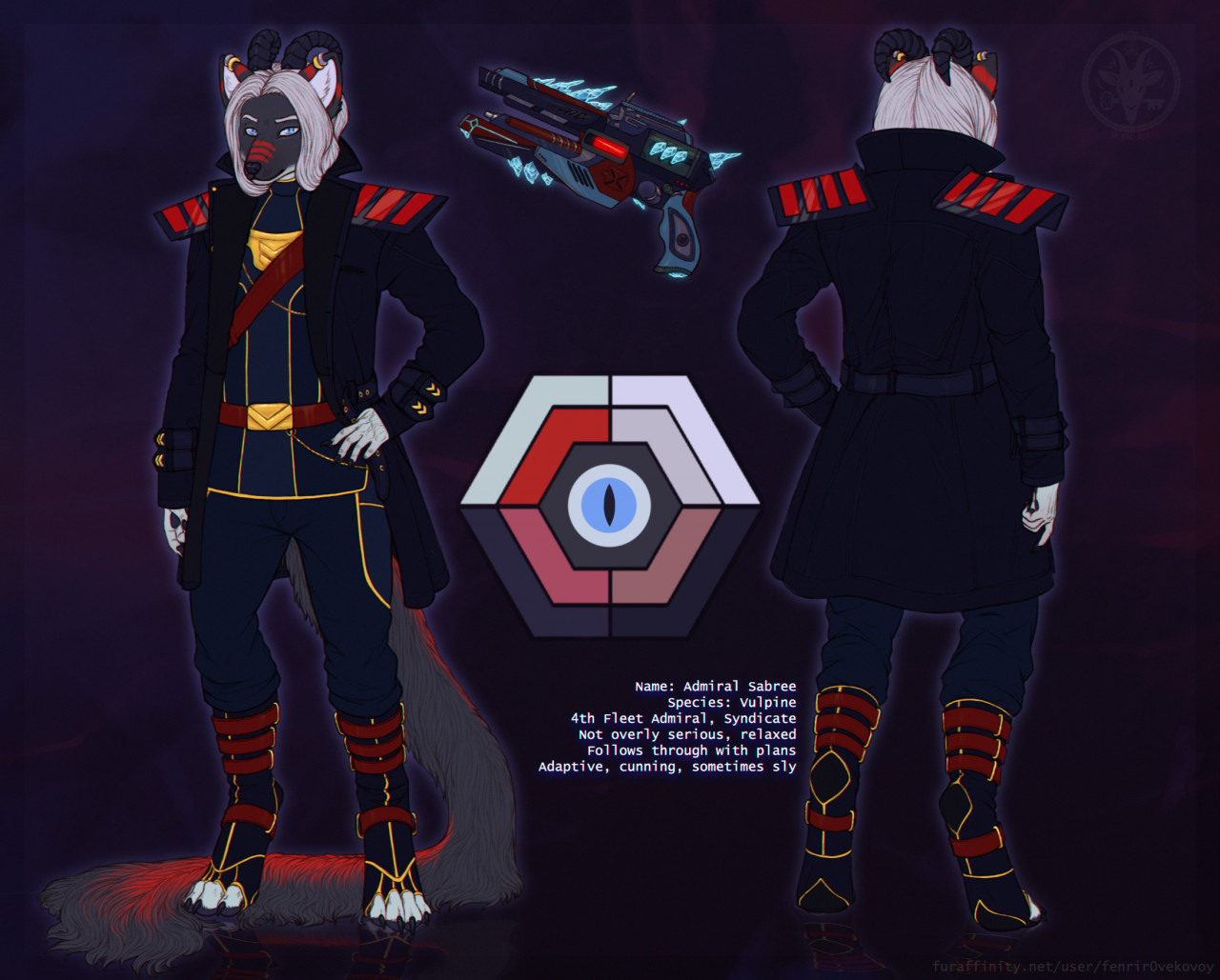 Admiral Sabree reference sheet (outfit)