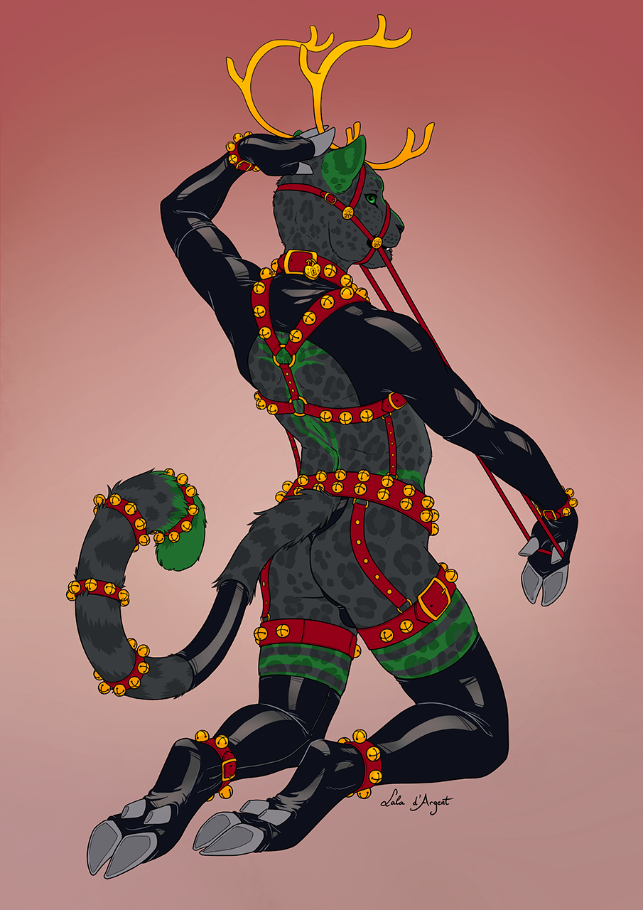 Sexy shiny reindeer-Kitty - [by Lala-DArgent] by Ferolux -- Fur Affinity  [dot] net