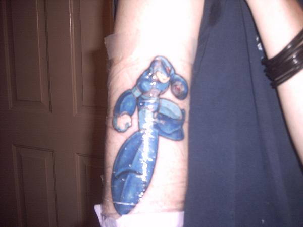 Megaman X and Zero Tattoo done by Mando Hernandez Tattoo done at Red  Skull  rtattoo