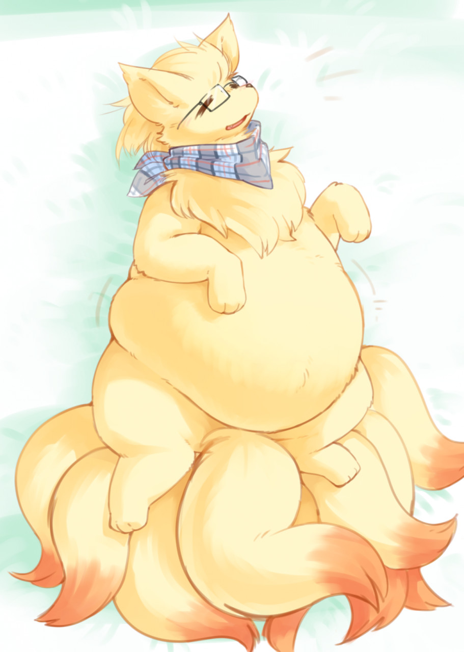 Pudgy and Overstuffed (not my art!) by FestivalGrey -- Fur Affinity [dot]  net