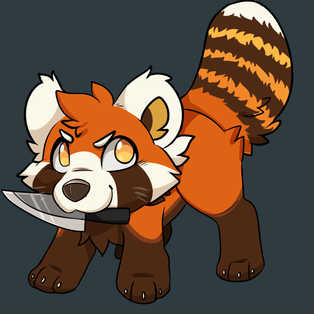 A KNIFE! tanukichu by feve -- Fur Affinity [dot] net