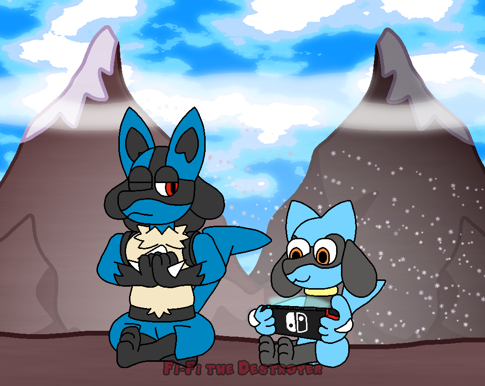 cute riolu and lucario