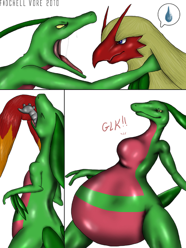 Poke Vore Grovyle Vs Blaziken By Fidchellvore Fur Affinity Dot Net