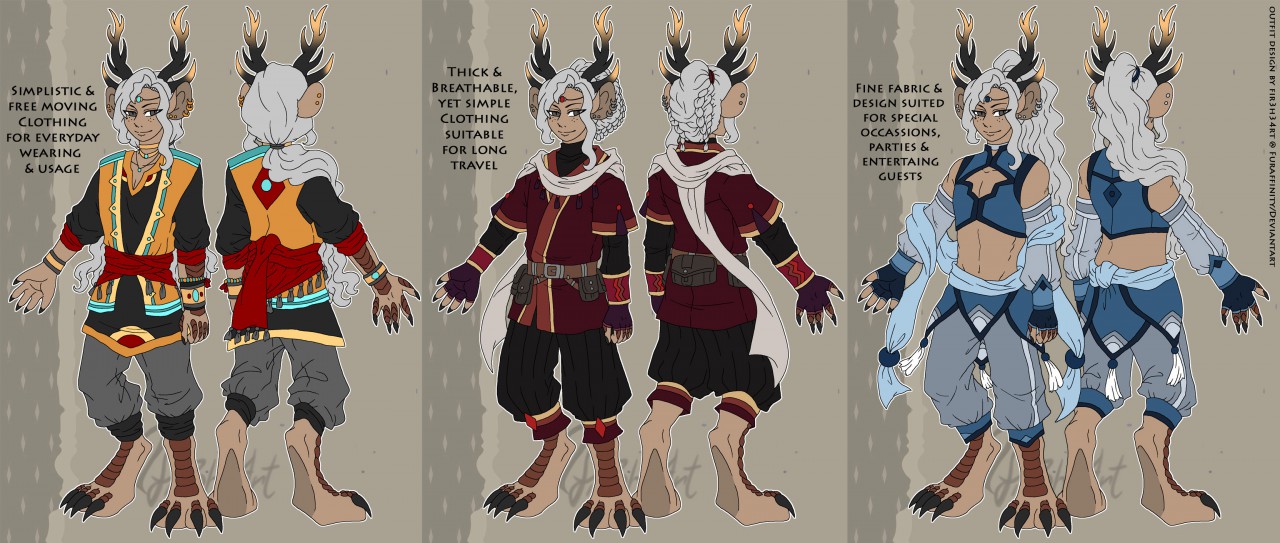 [Comm] Custom Outfit Designs by fir3h34rt -- Fur Affinity [dot] net