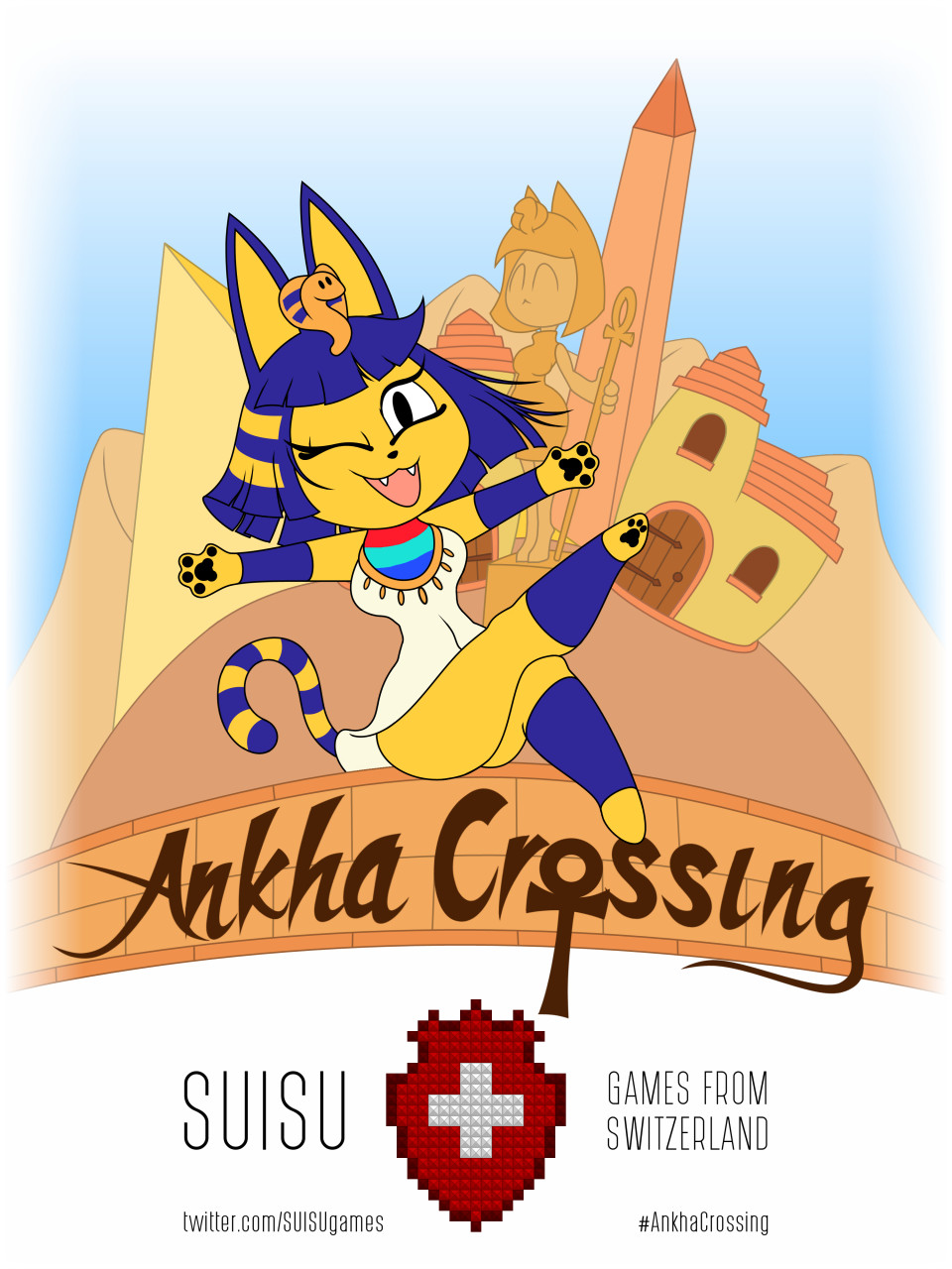 Ankha Crossing (first drawing finished!) by FireAce -- Fur Affinity [dot]  net