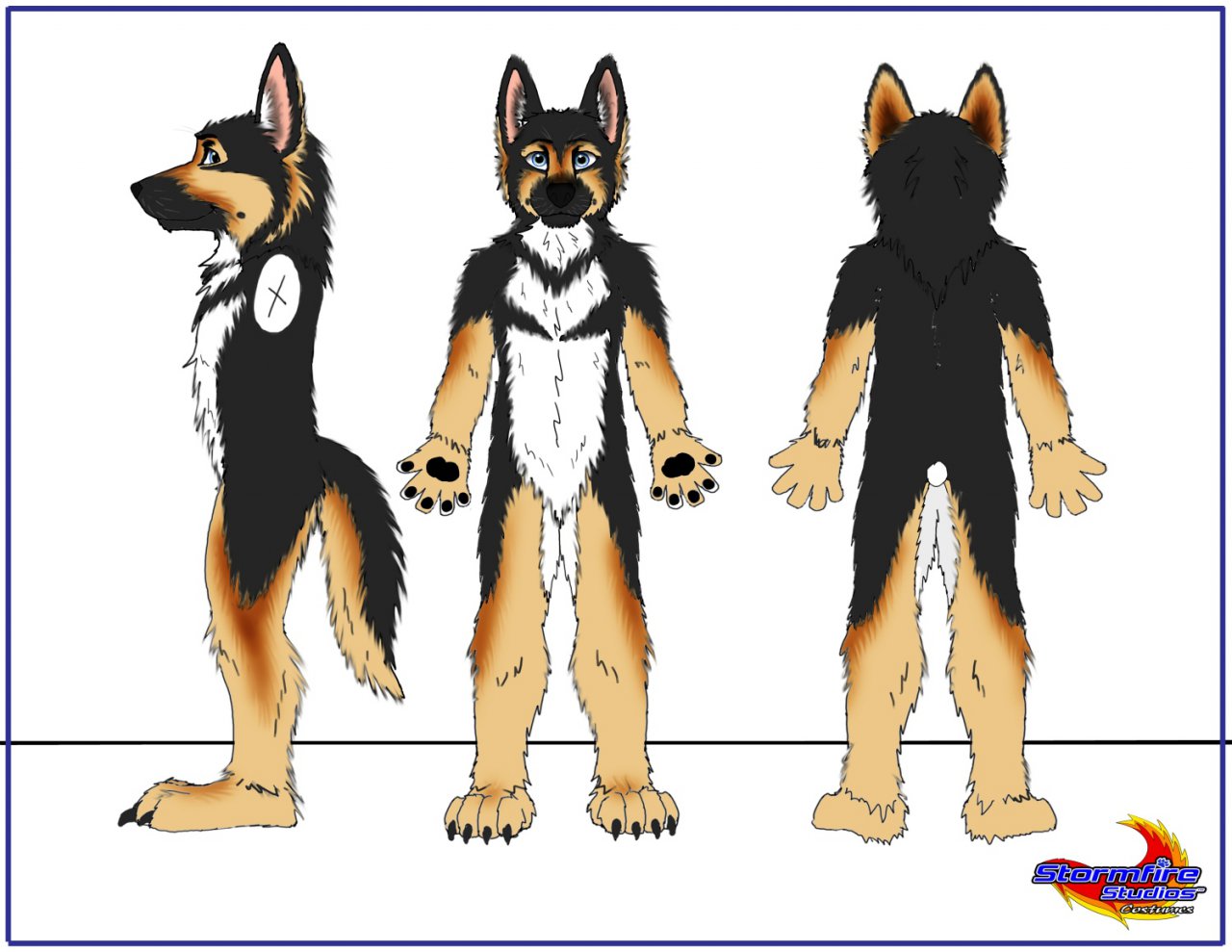 German Shepherd Fursuit Reference ! by FirestormSix -- Fur Affinity [dot]  net