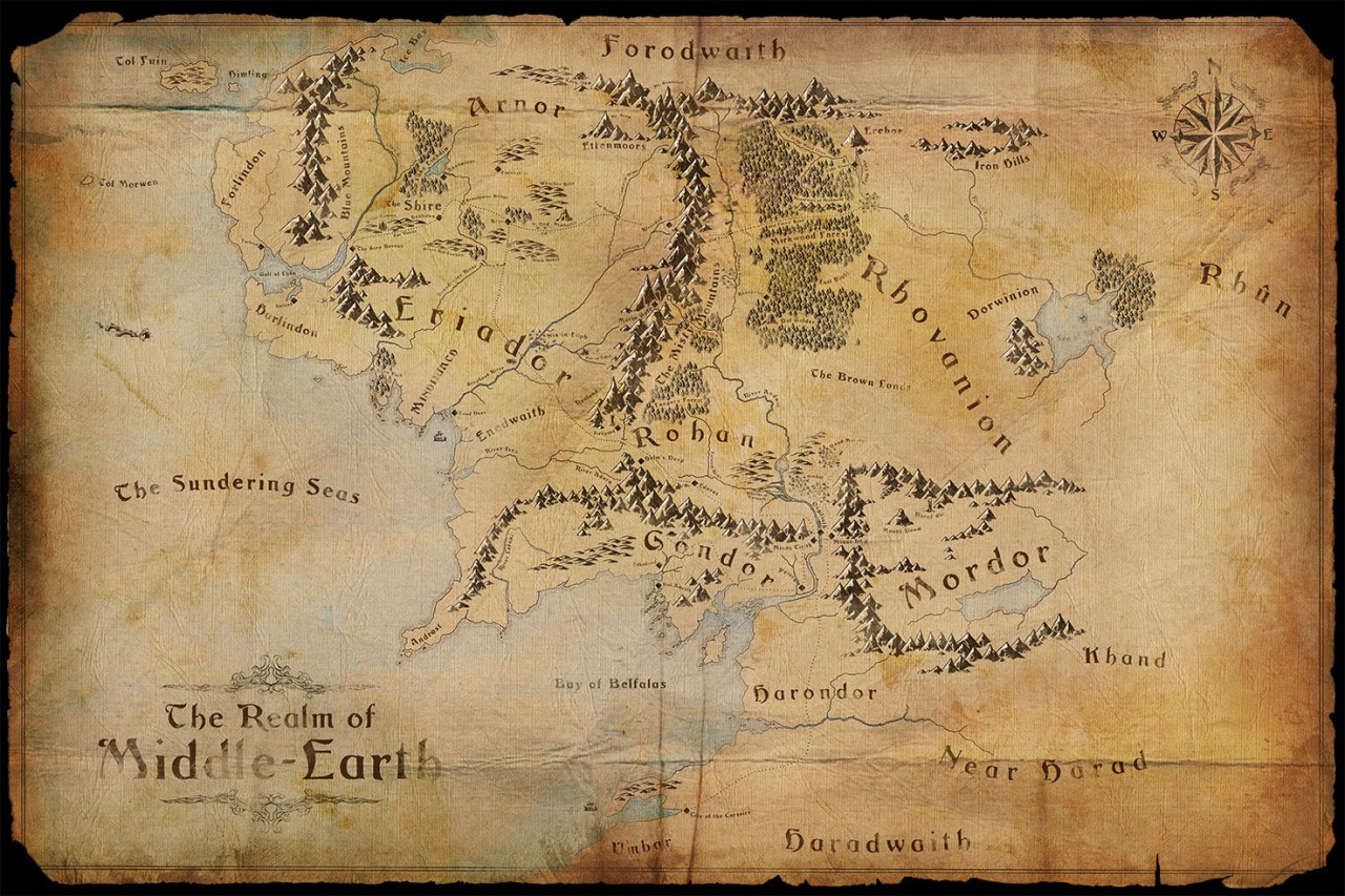 Middle Earth Map (Download Now) 