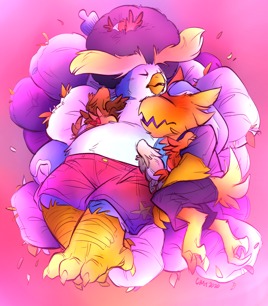 snoozing [COLLABS] by FlamingoSkull -- Fur Affinity [dot] net