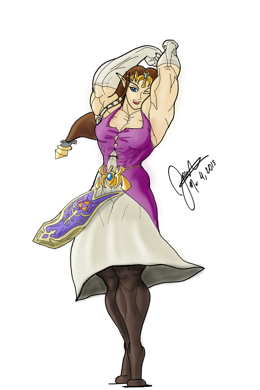 Muscular Princess Zelda by fleurishot -- Fur Affinity [dot] net