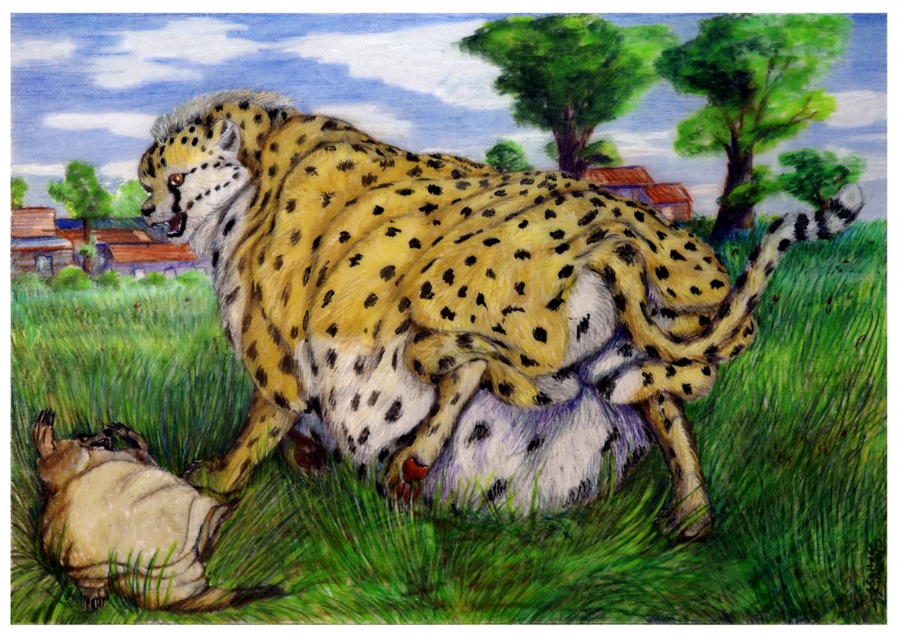 Пластилиновая живопись гепард