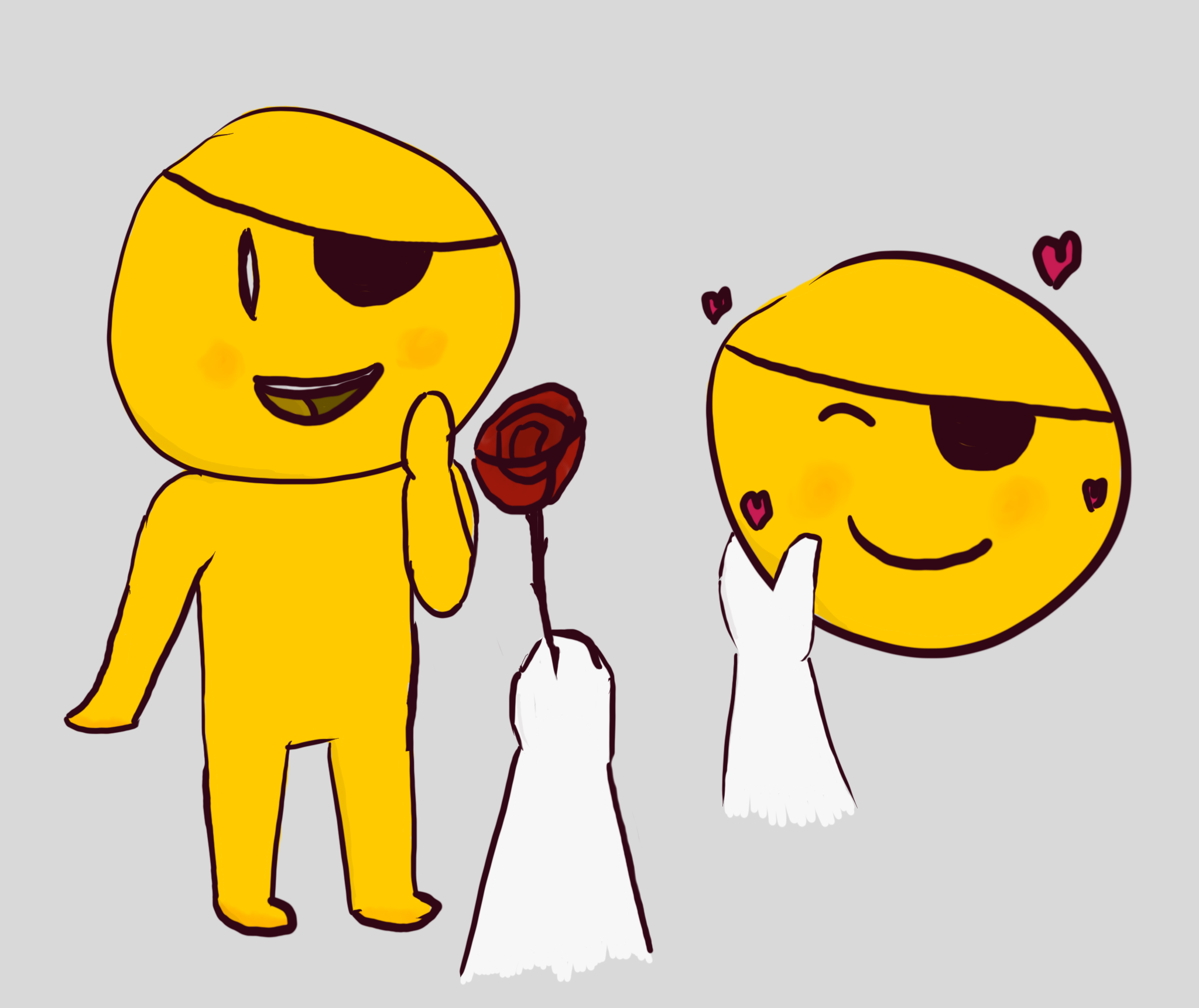 Cursed Emoji Love PNG Photo