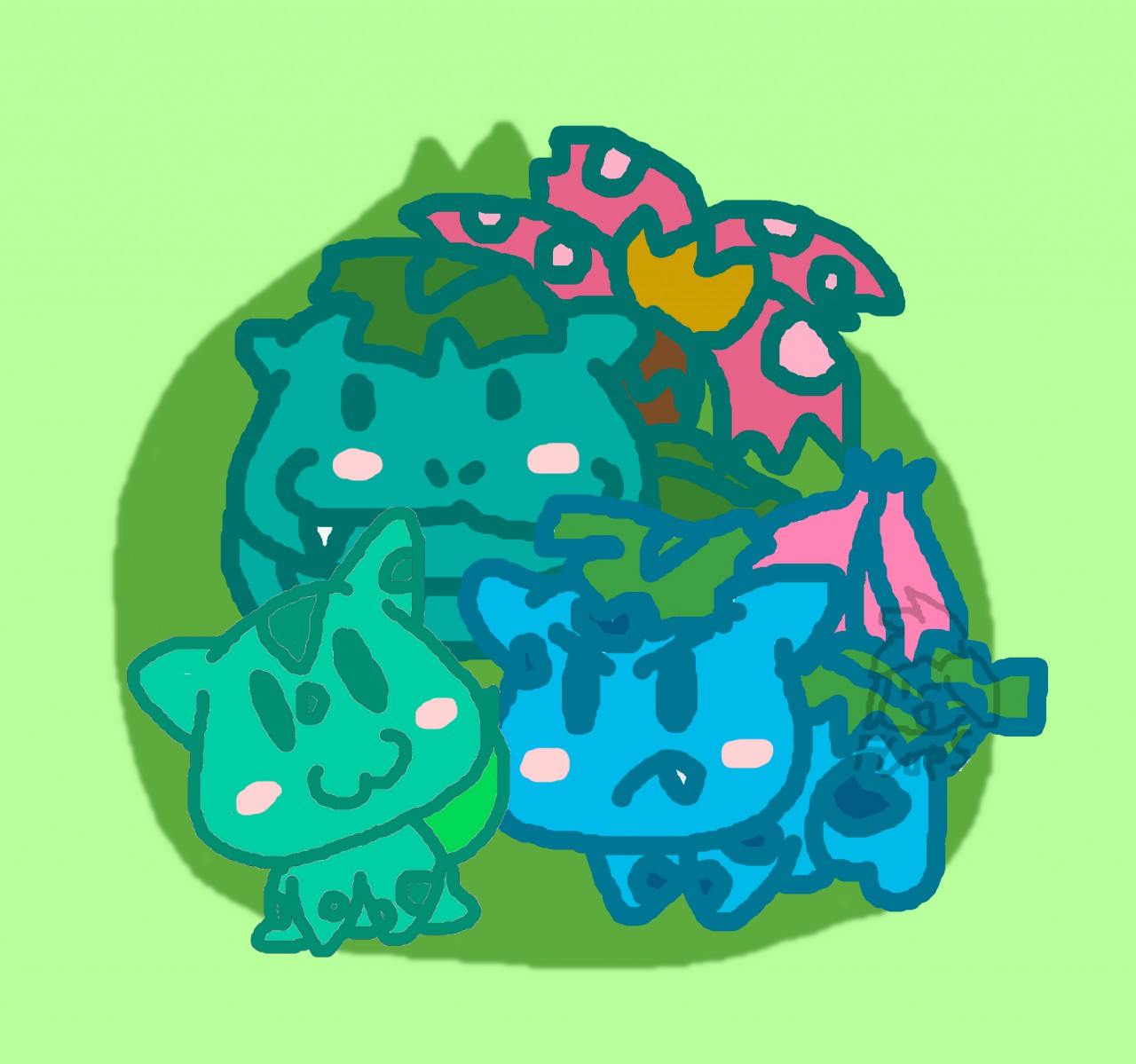 Chibi Bulbasaur Evolution Line